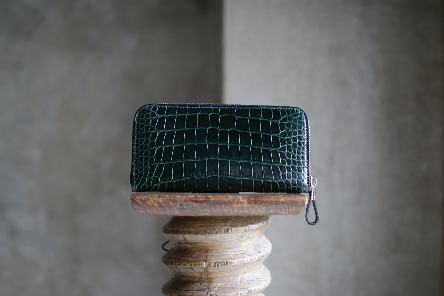 【オーダー】アリゲーター総手縫いラウンドZIPウォレット