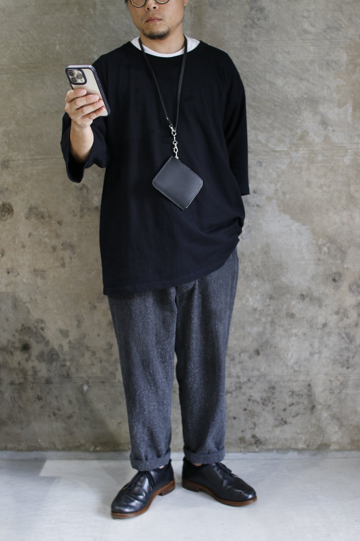 【オーダー】ネックストラップ付きL字コンパクト財布