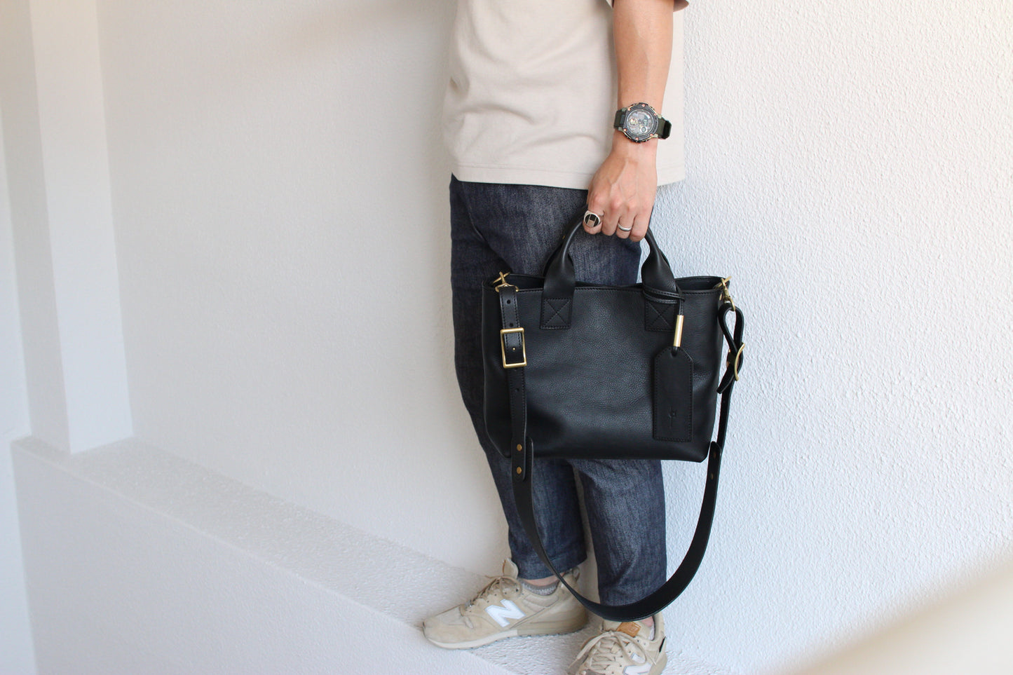 【オーダー】ストラップをカスタマイズしたミディアムトートバッグ