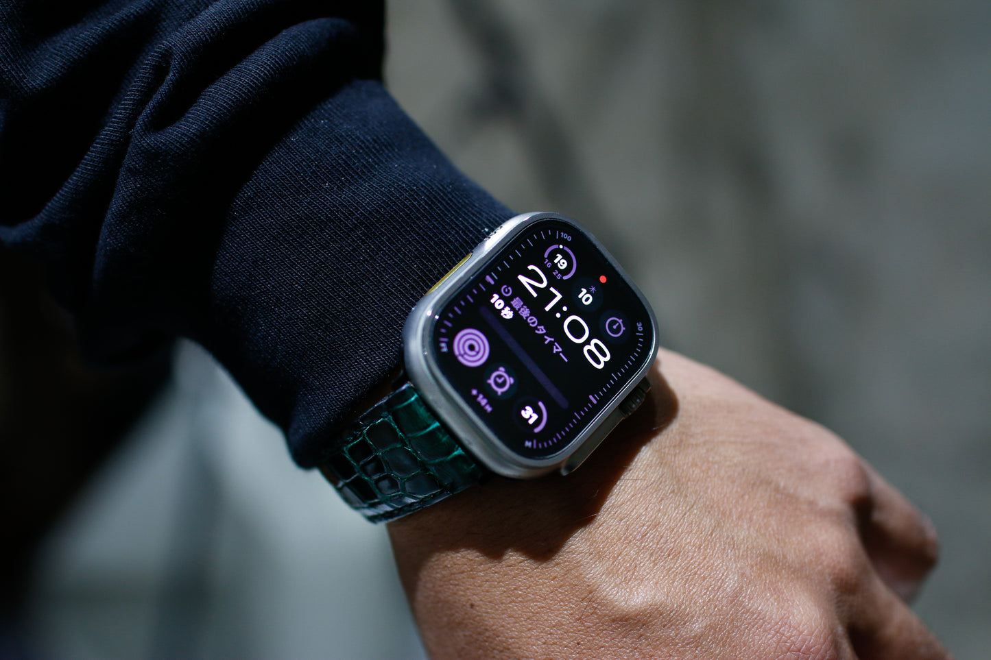 【オーダー】Apple Watch Ultra用アリゲーターレザーバンド