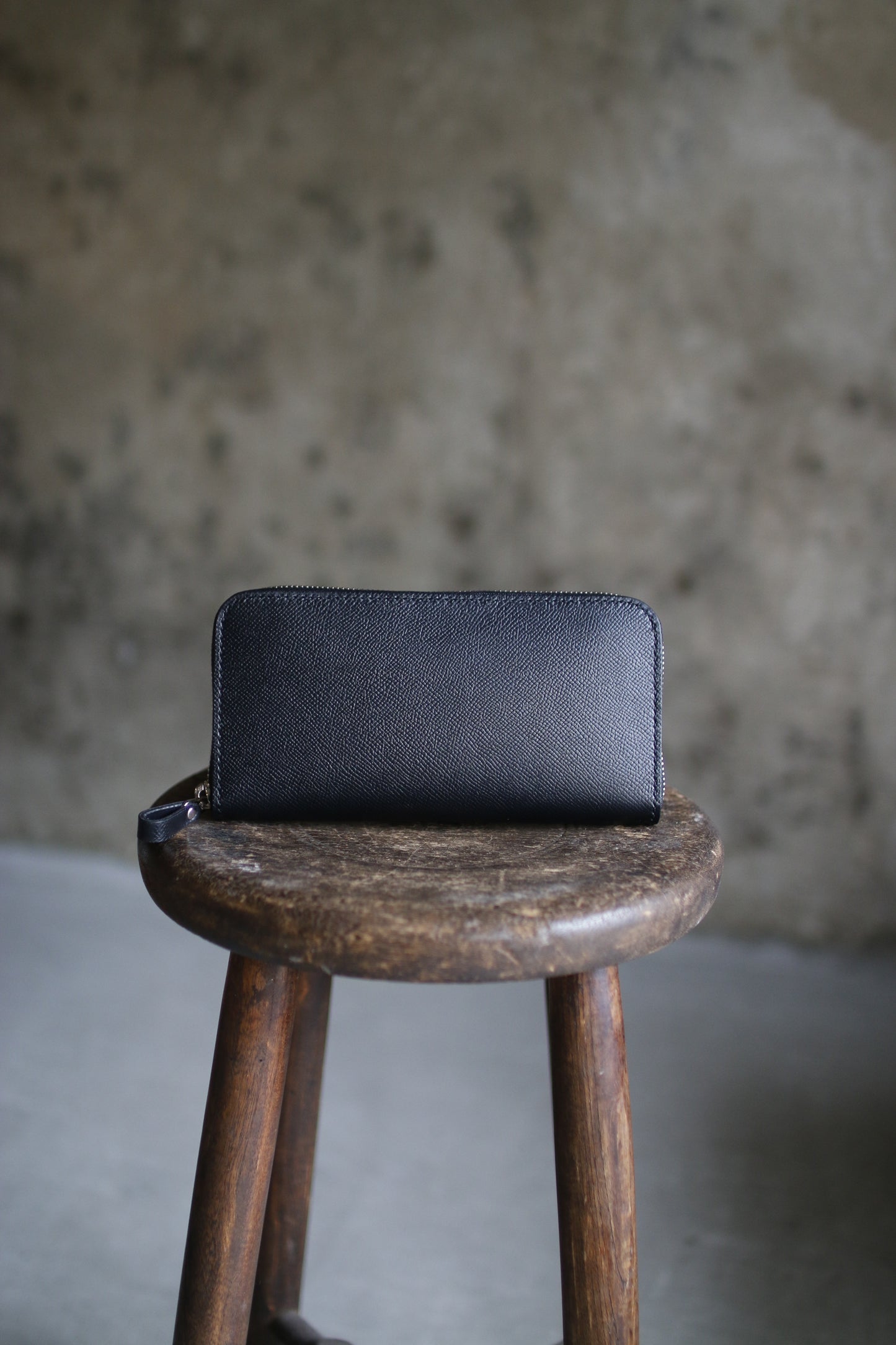 【オーダー】ブラック×イエローの総手縫い長財布