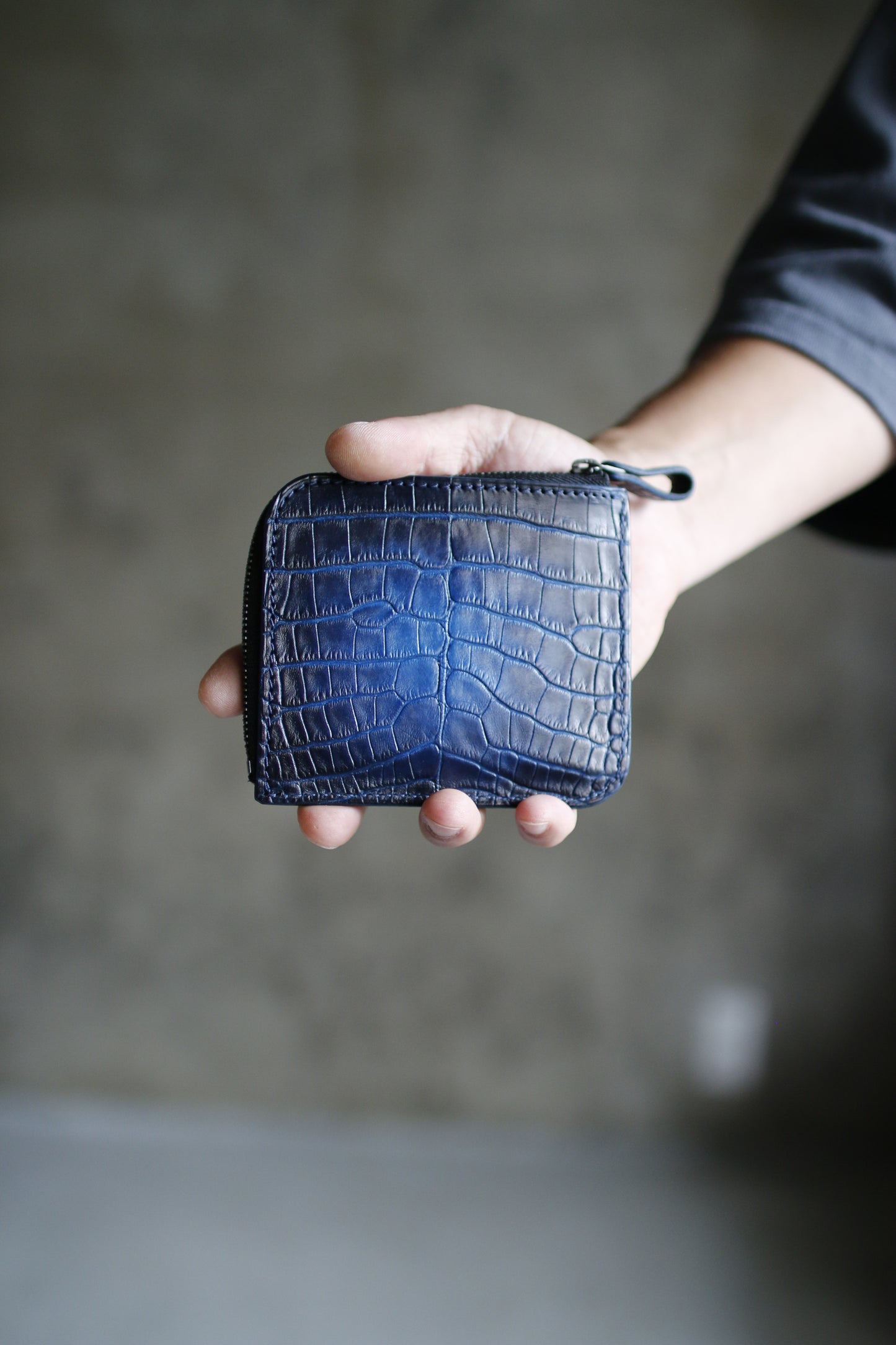 【オーダー】アリゲーターハンドダイL字コンパクト財布