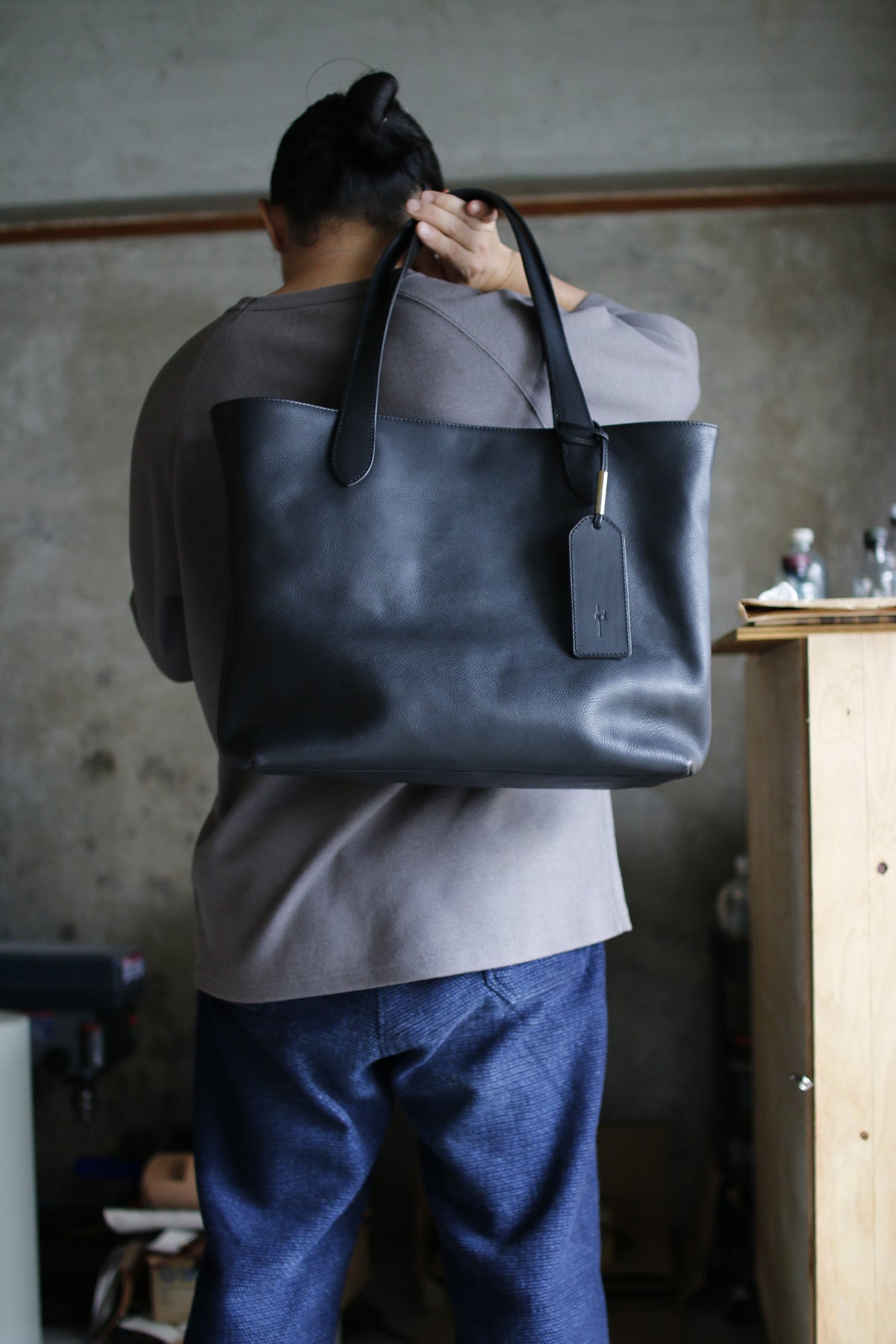 【オーダー】BespokeシックなLサイズトートバッグ