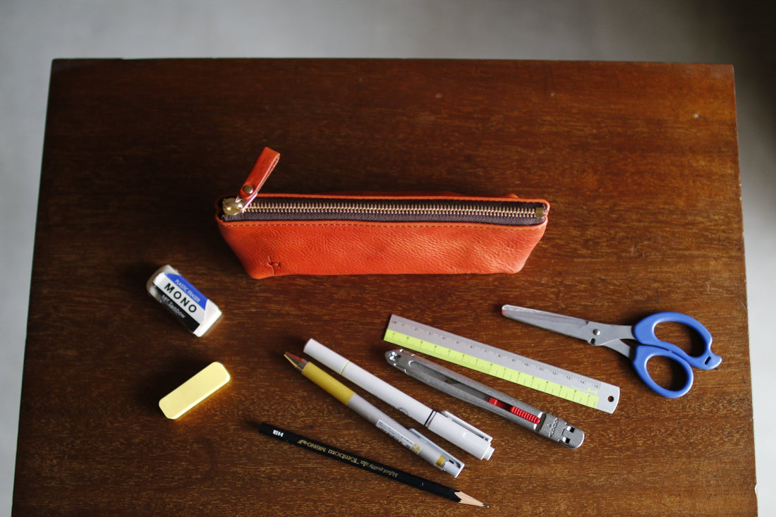 オレンジペンケース【order made】