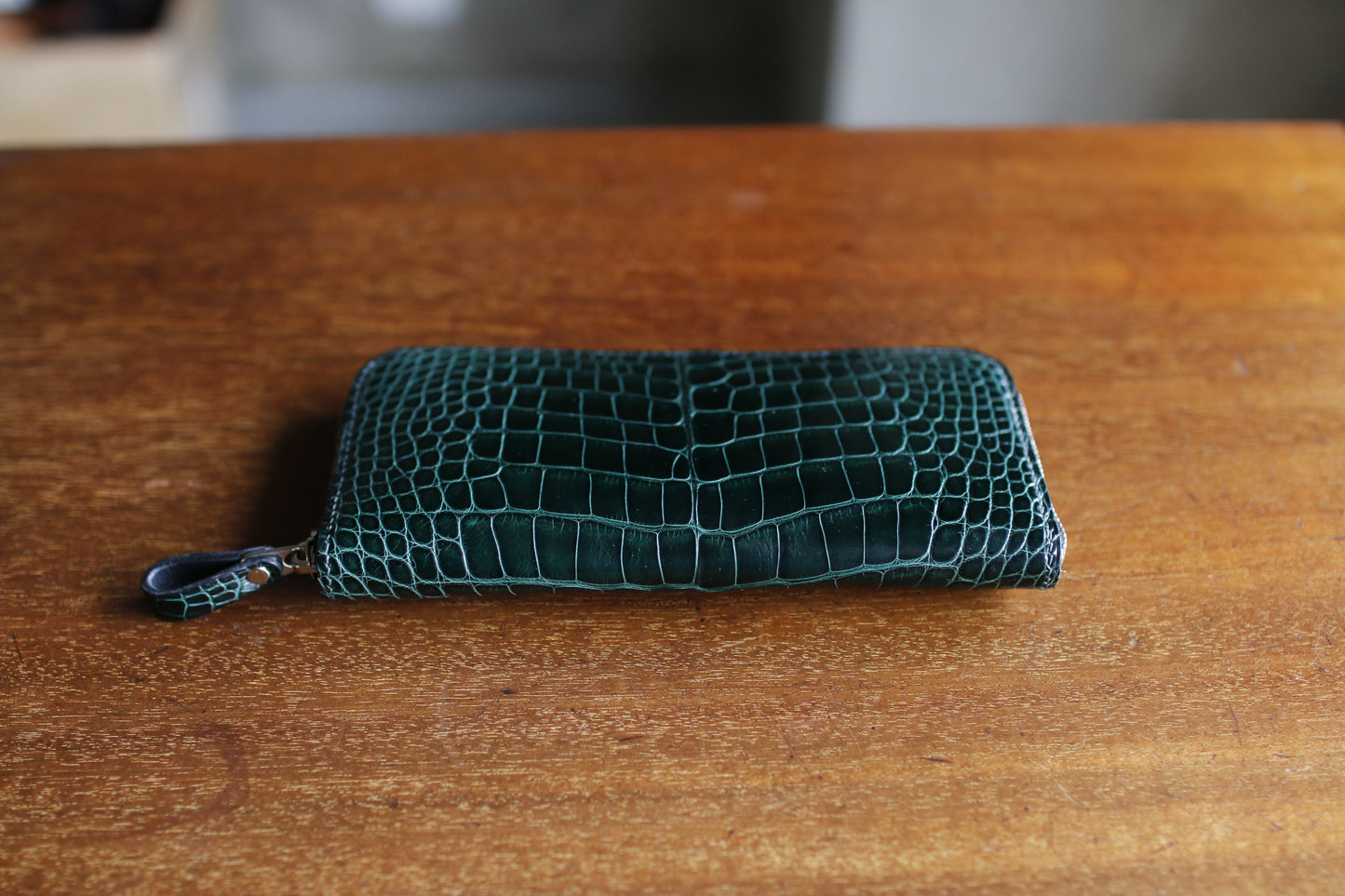 【オーダー】アリゲーター総手縫いラウンドZIPウォレット