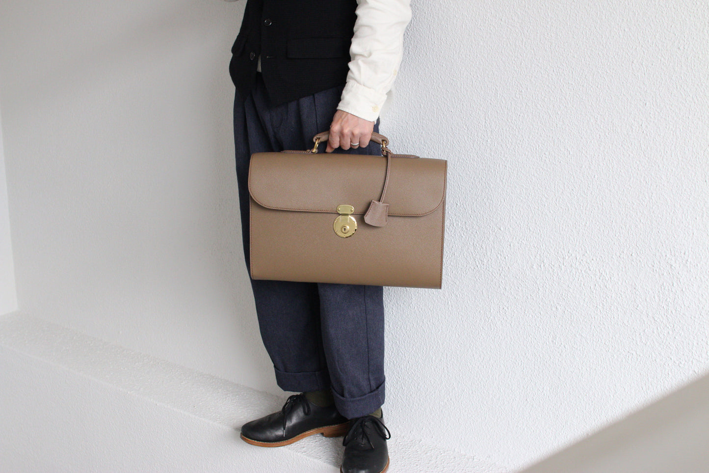 【オーダー】クラシック錠前クラッチバッグ（総手縫い仕立て）