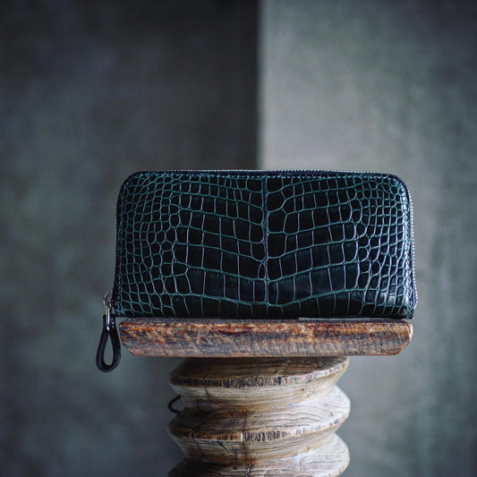 【オーダー】アリゲーター総手縫いラウンドZIPウォレット
