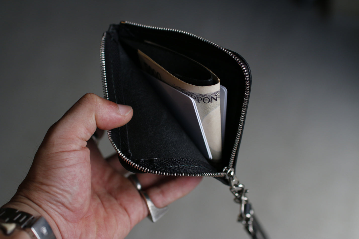 【オーダー】ネックストラップ付きL字コンパクト財布