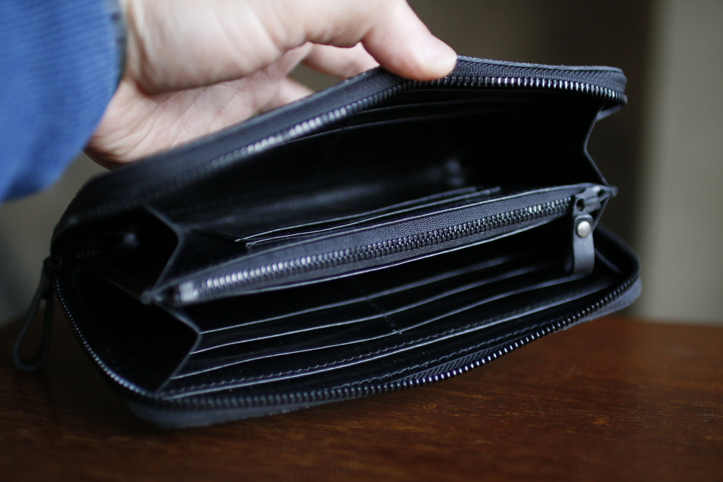 【オーダー】ガルーシャ総手縫いラウンドZIPウォレット