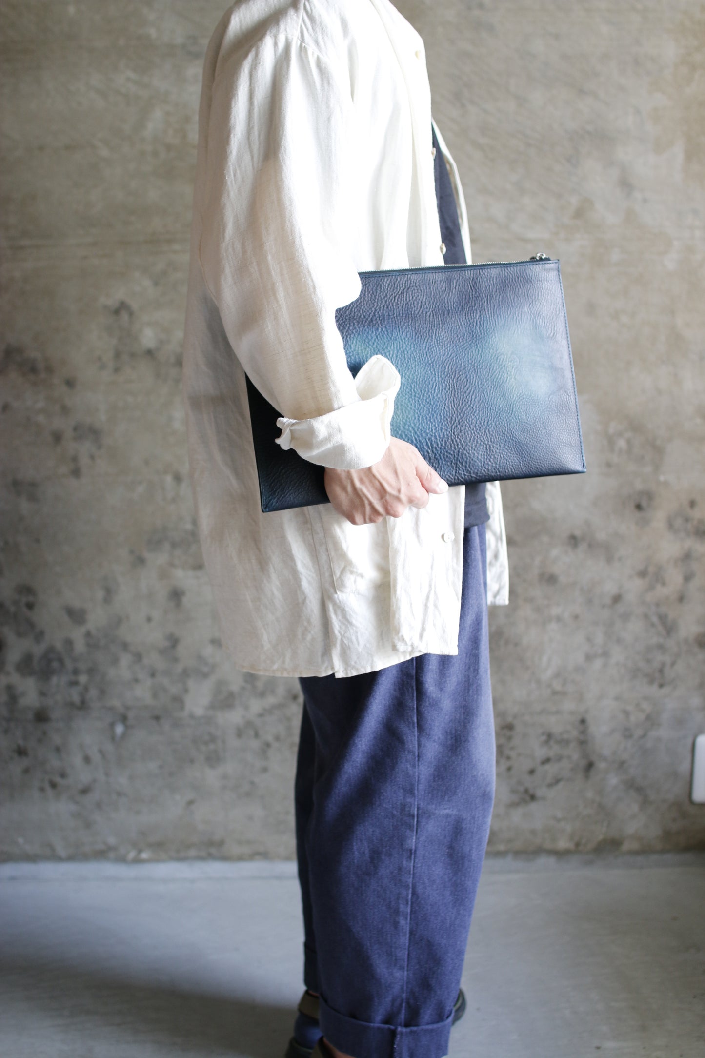 【オーダー】ハンドダイのドキュメントクラッチバッグ