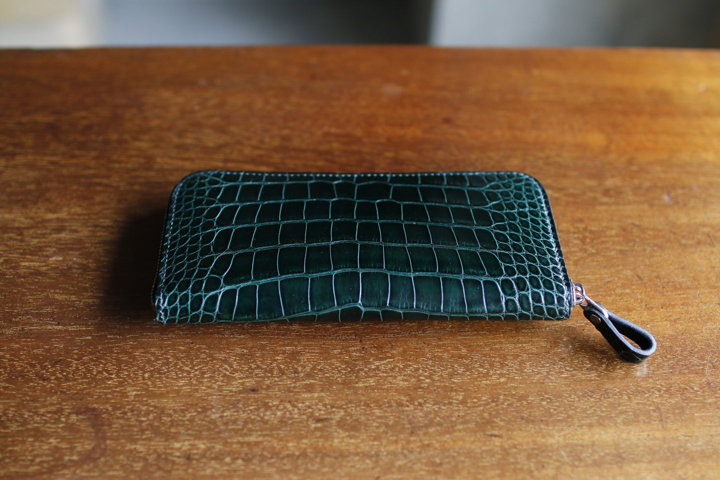 【オーダー】アリゲーター総手縫いラウンドZIPウォレット