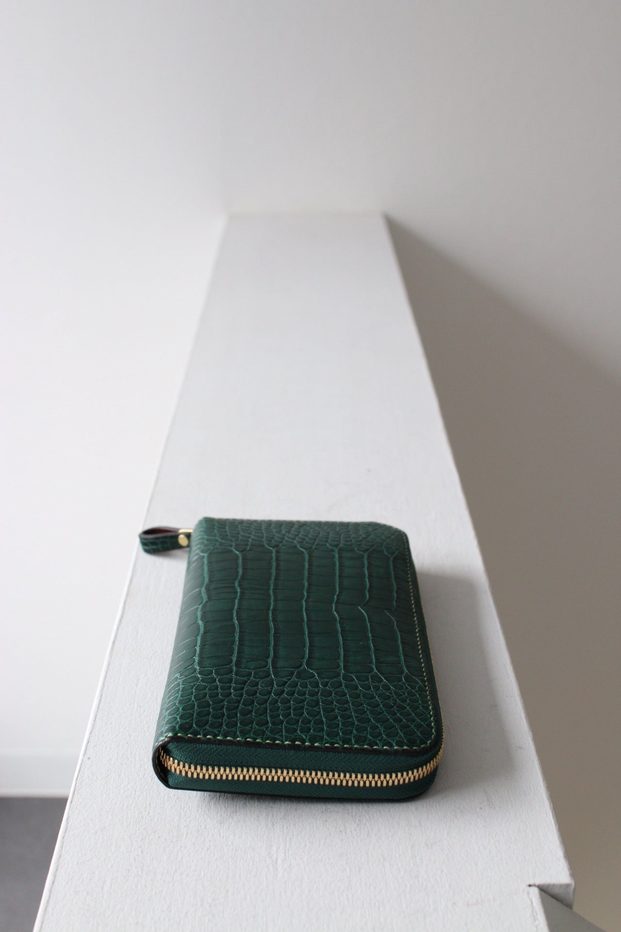 【オーダー】アリゲーター総手縫いラウンドZIPウォレット収納多め