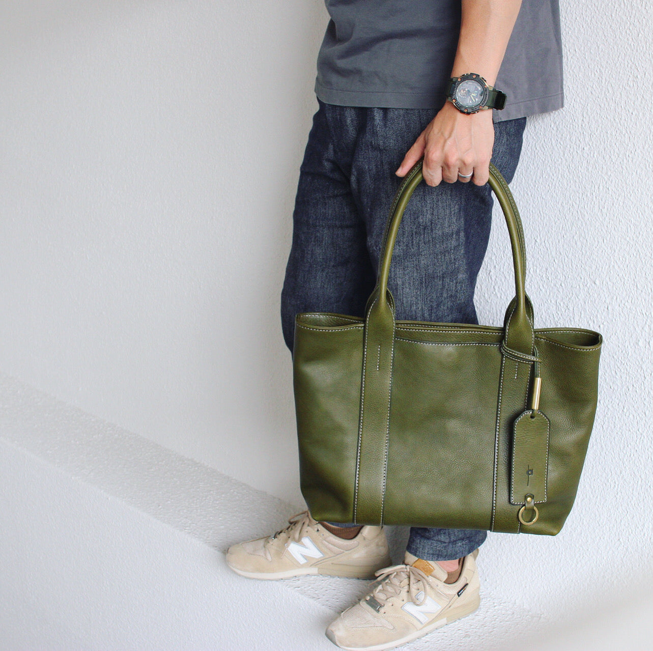 【オーダー】オリーブ色のトートバッグ