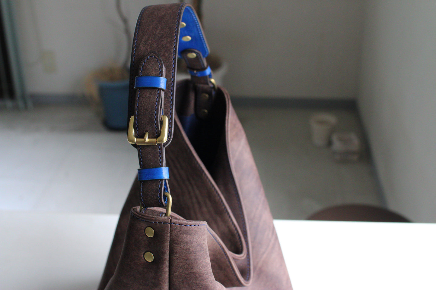 【オーダー】ワンショルダーバッグ（アズーロエマローネ）