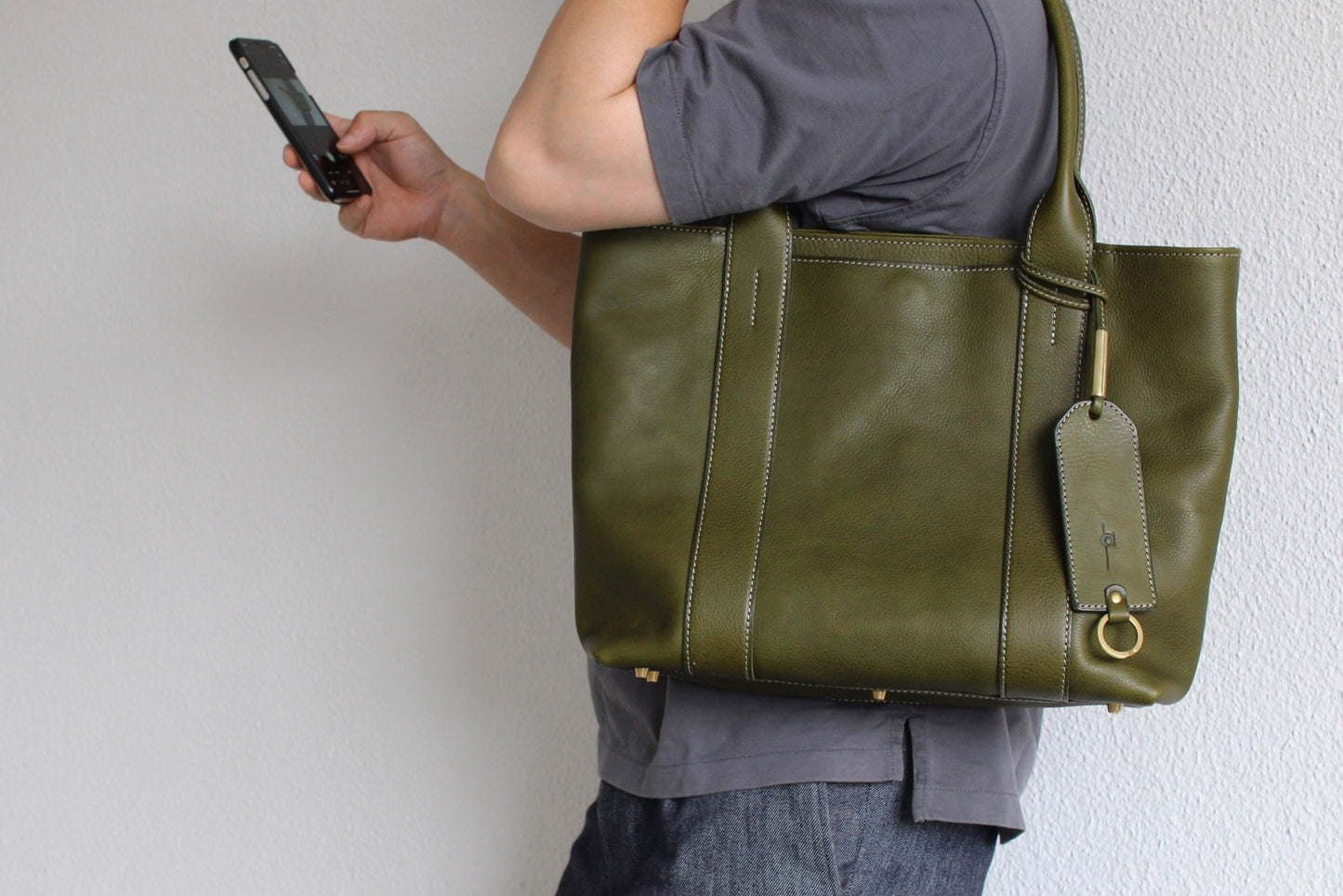 【オーダー】オリーブ色のトートバッグ