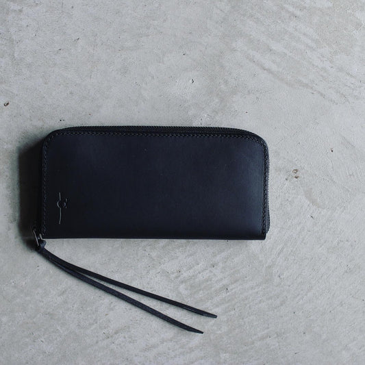 【オーダー】オールブラック仕様のラウンドZIP長財布