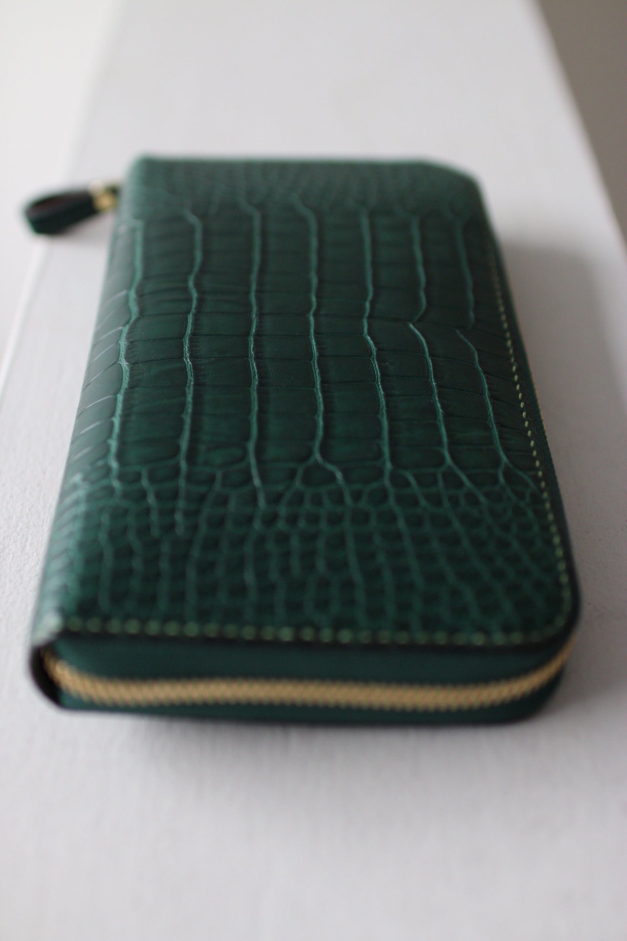 【オーダー】アリゲーター総手縫いラウンドZIPウォレット収納多め