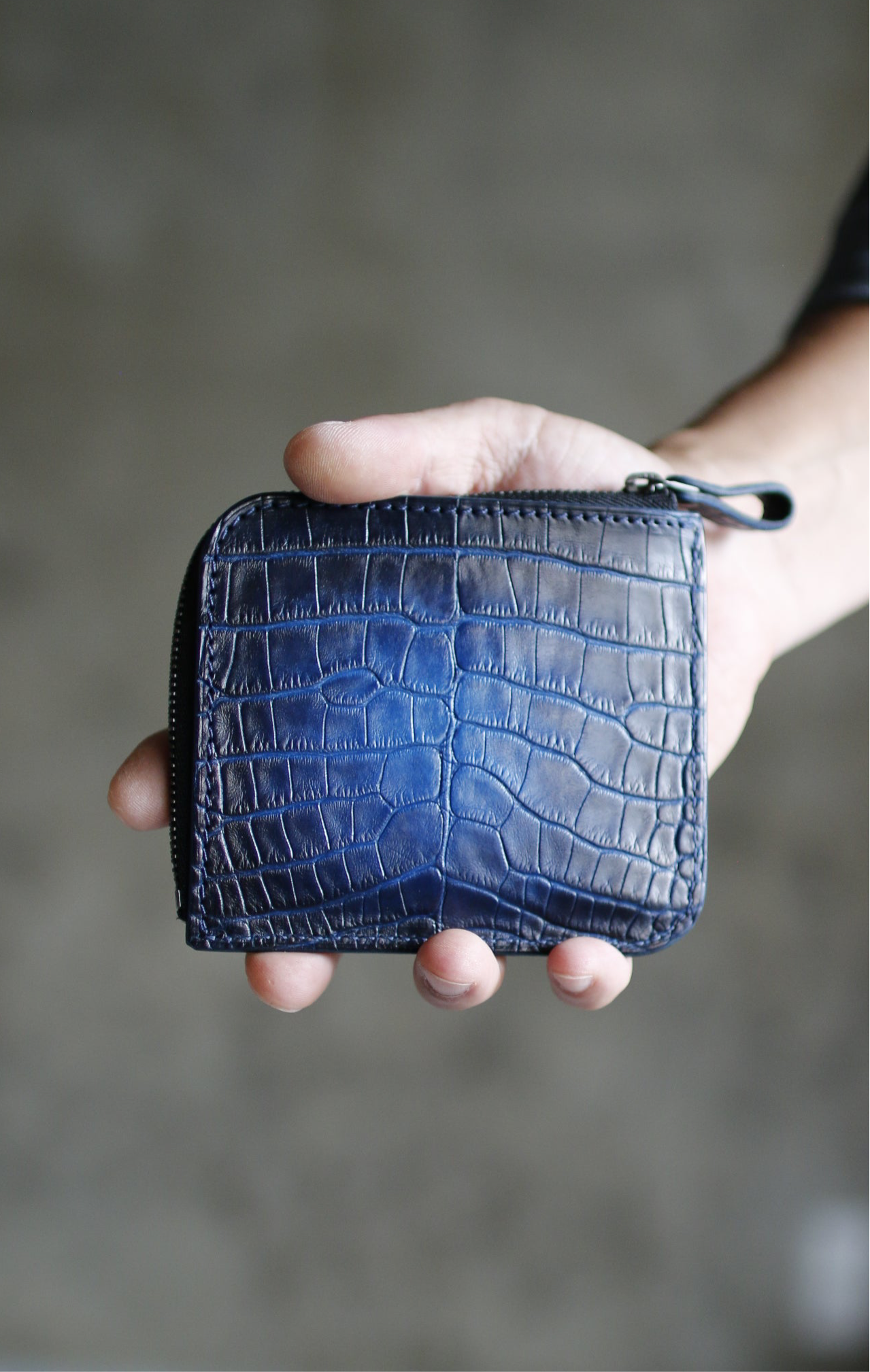 【オーダー】アリゲーターハンドダイL字コンパクト財布