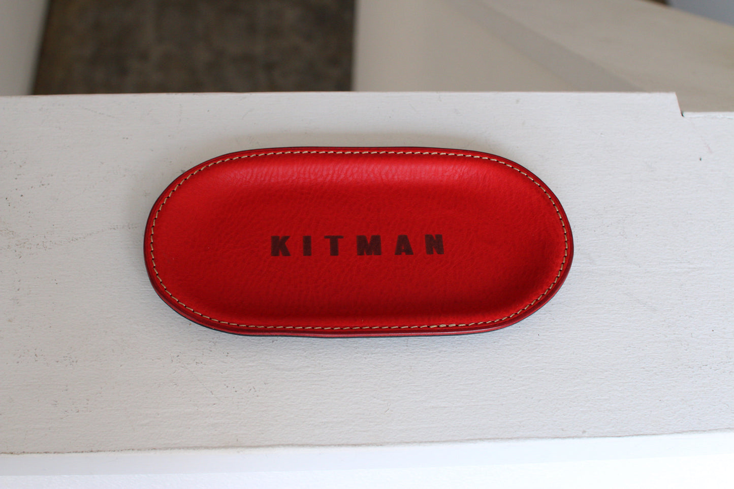 【オーダー】レザーの質感を感じるキャッシュトレイ※レーザー加工ロゴver.