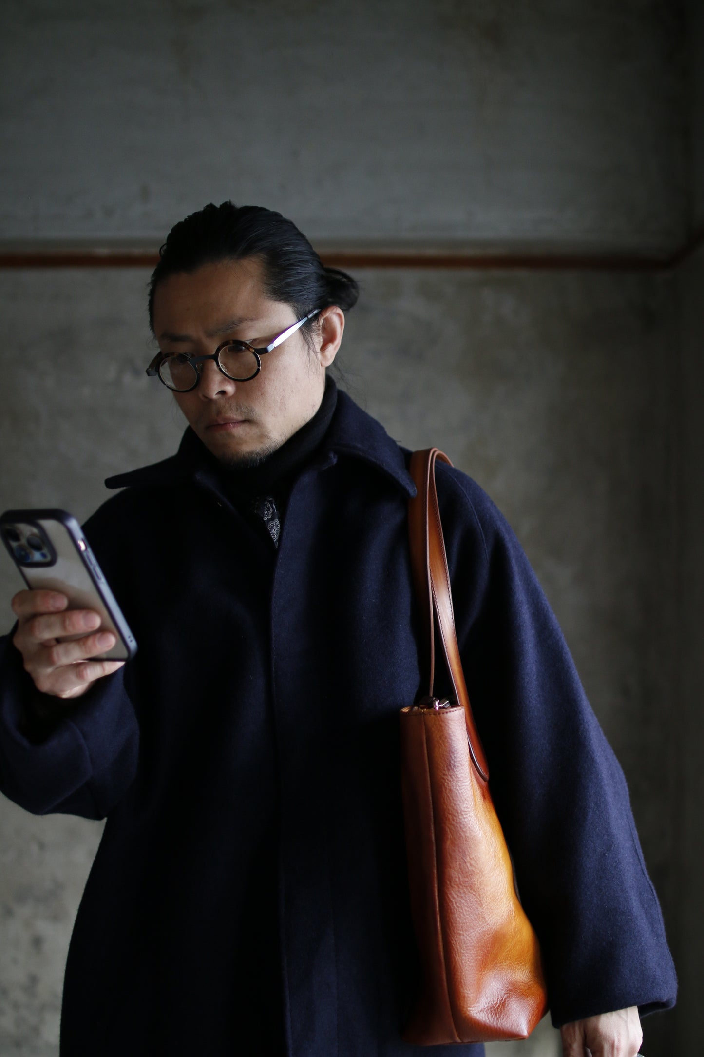 【オーダー】ハンドダイブラウンのビジネストートバッグ