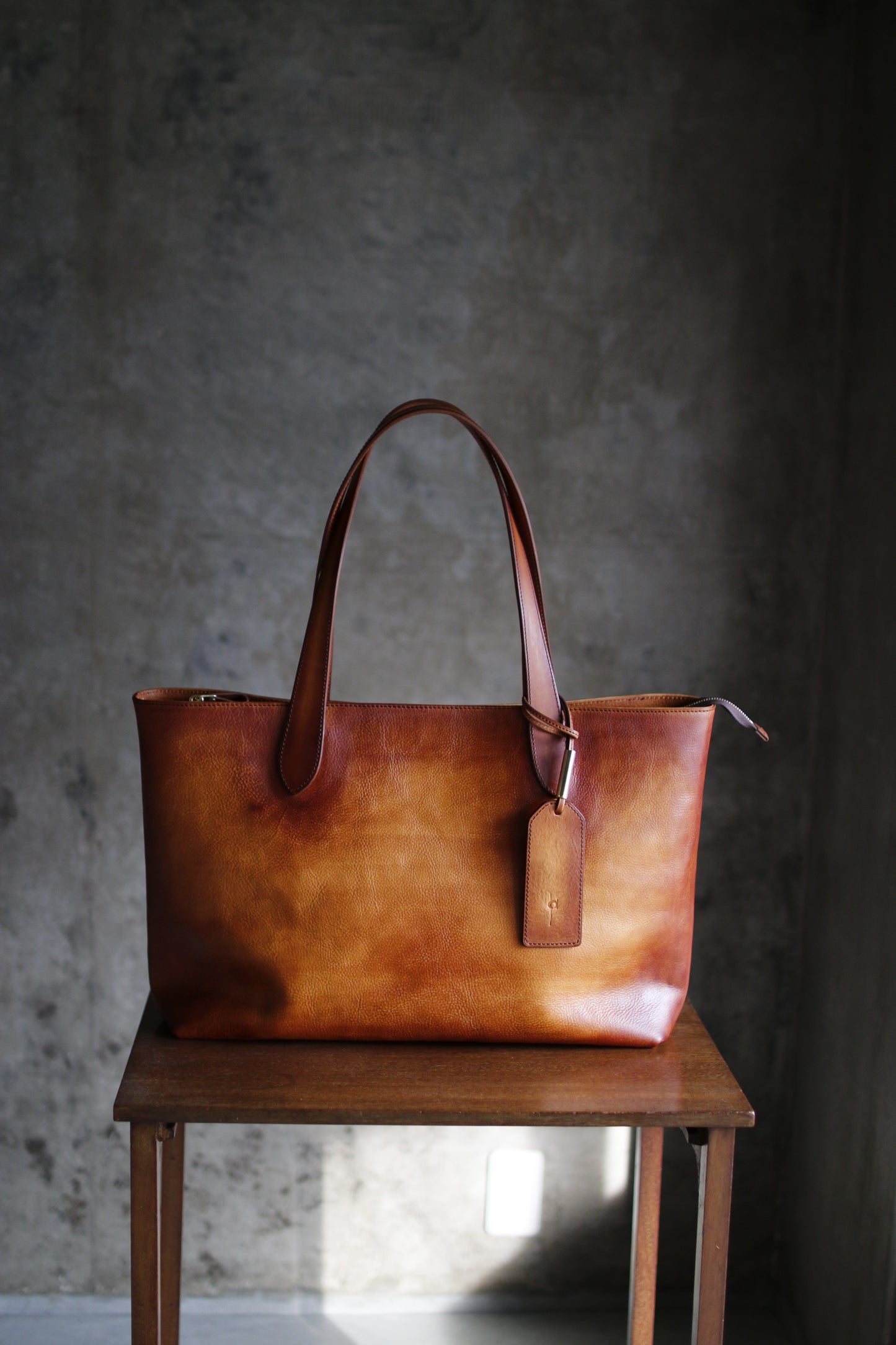 【オーダー】ハンドダイブラウンのビジネストートバッグ