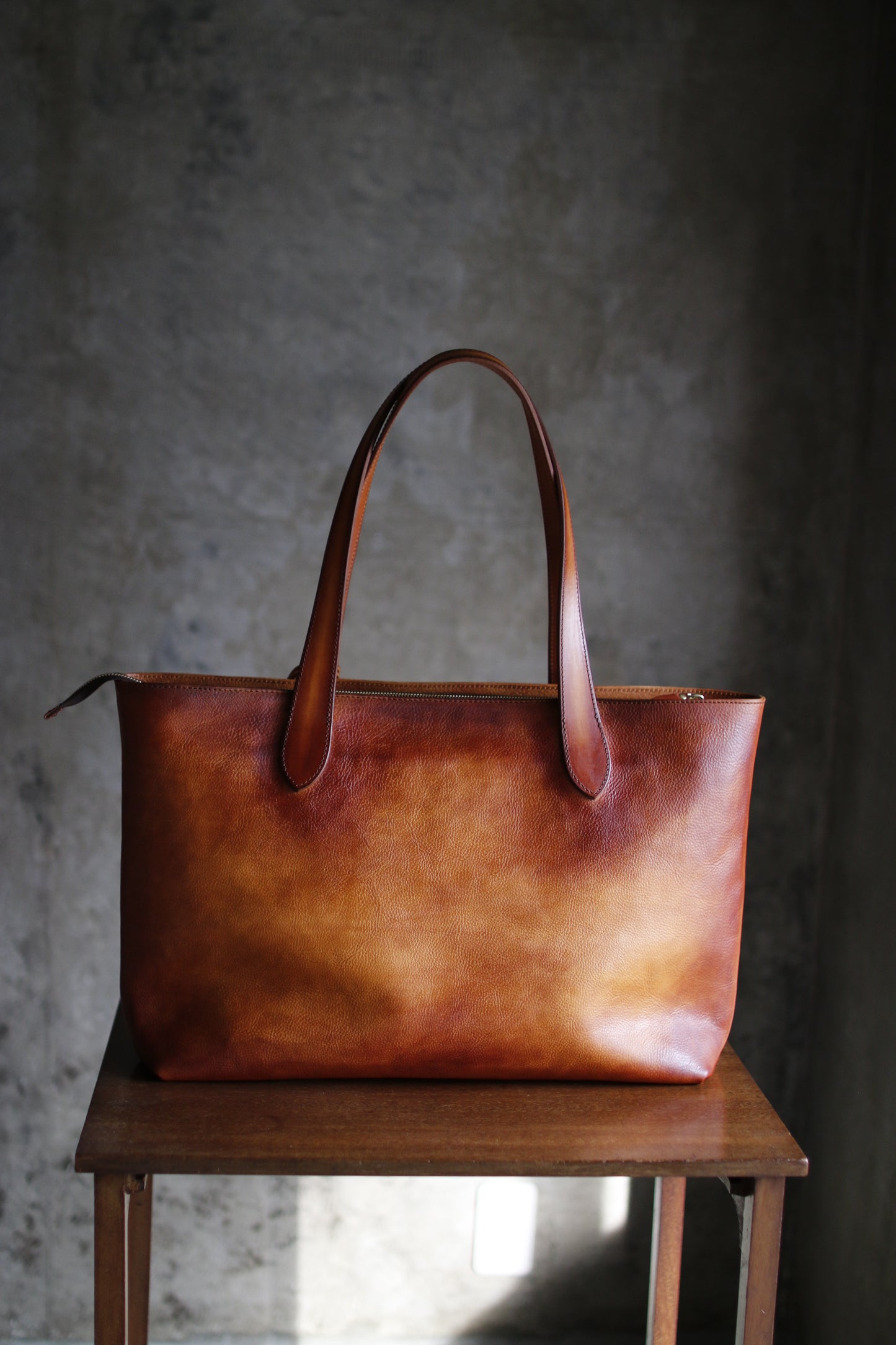 【オーダー】ハンドダイブラウンのビジネストートバッグ