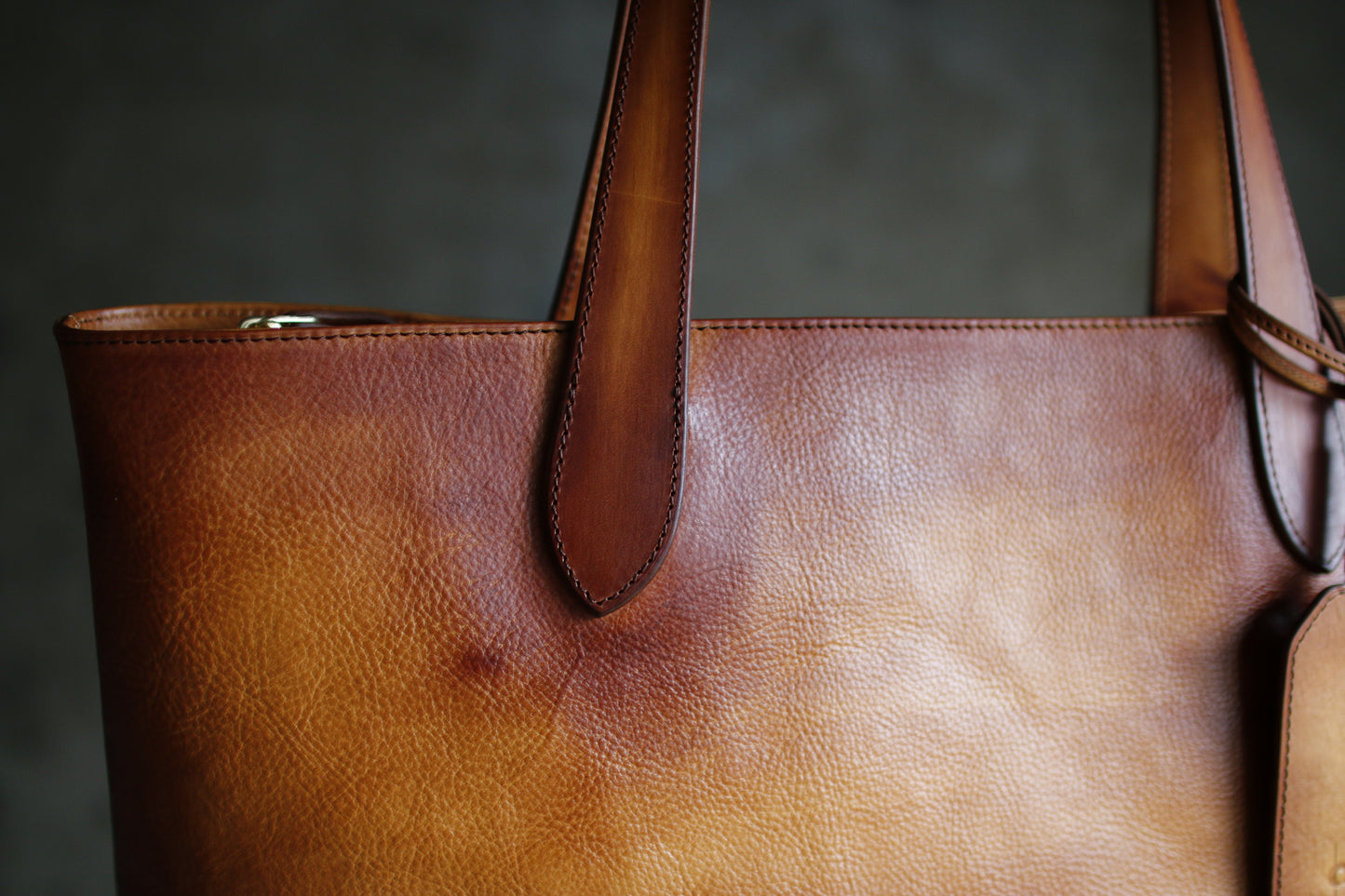 【オーダー】ハンドダイブラウンのビジネストートバッグ