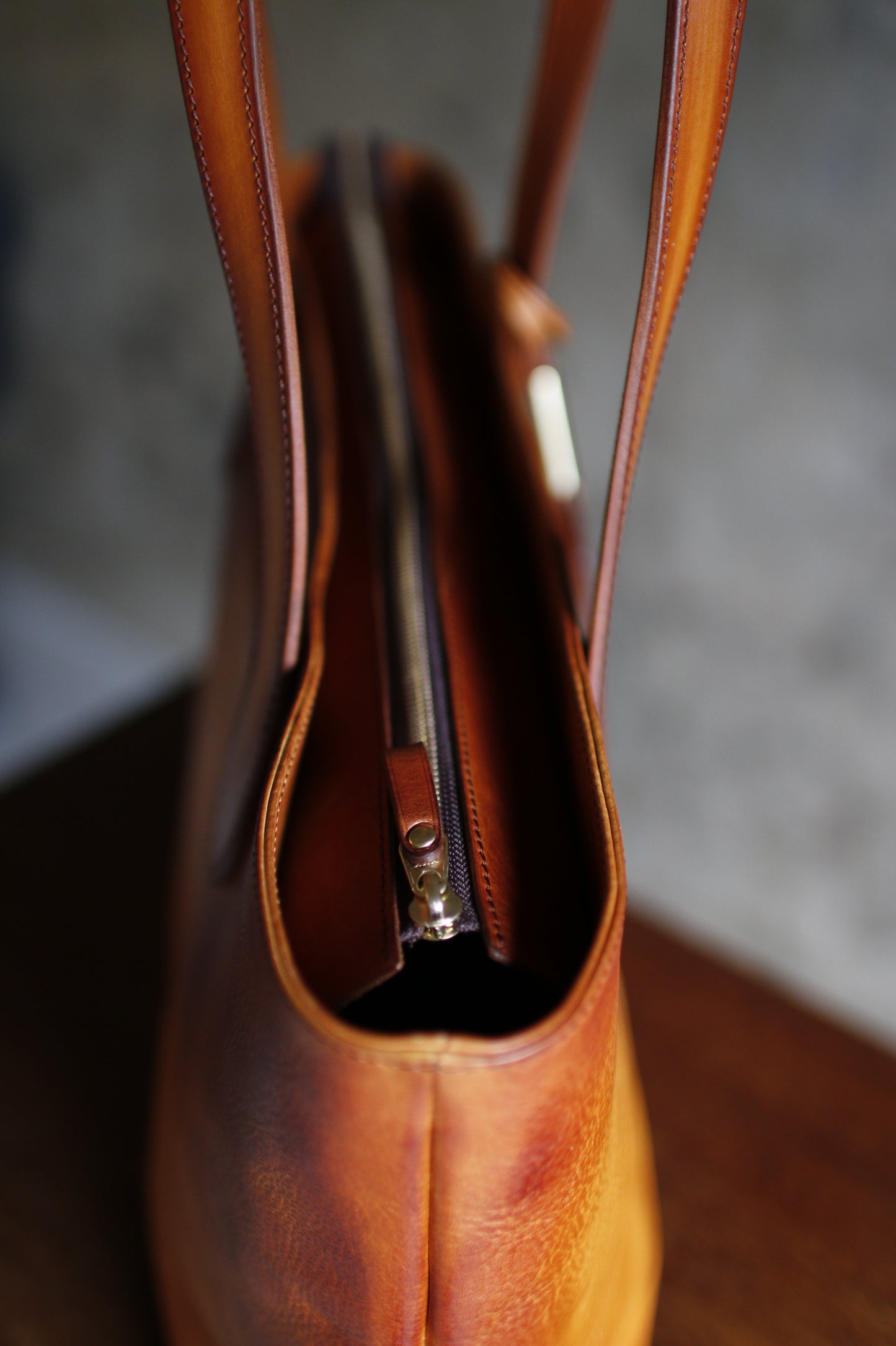 【オーダー】ハンドダイブラウンのビジネストートバッグ