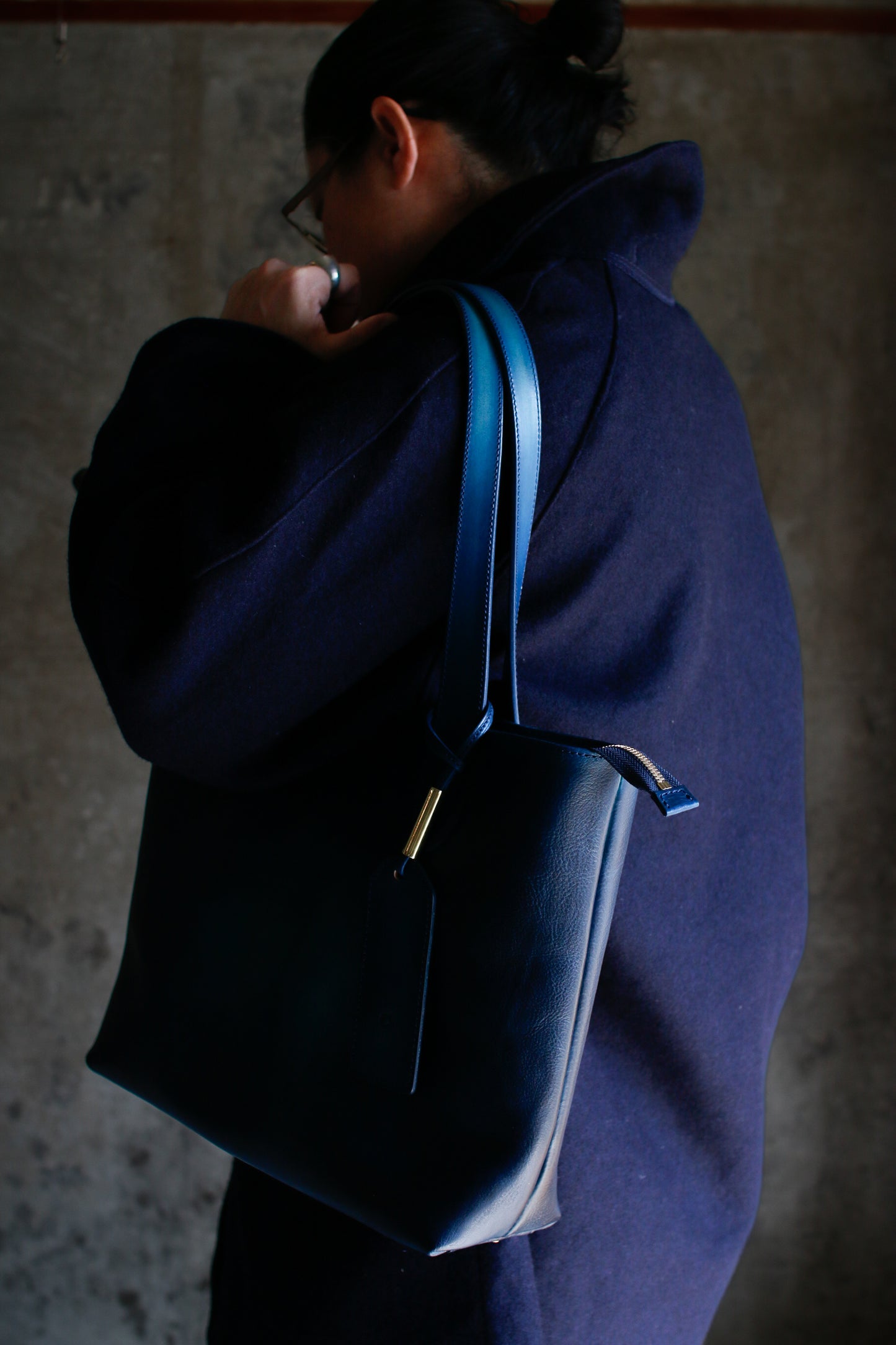 【オーダー】ハンドダイブルーのトートバッグ