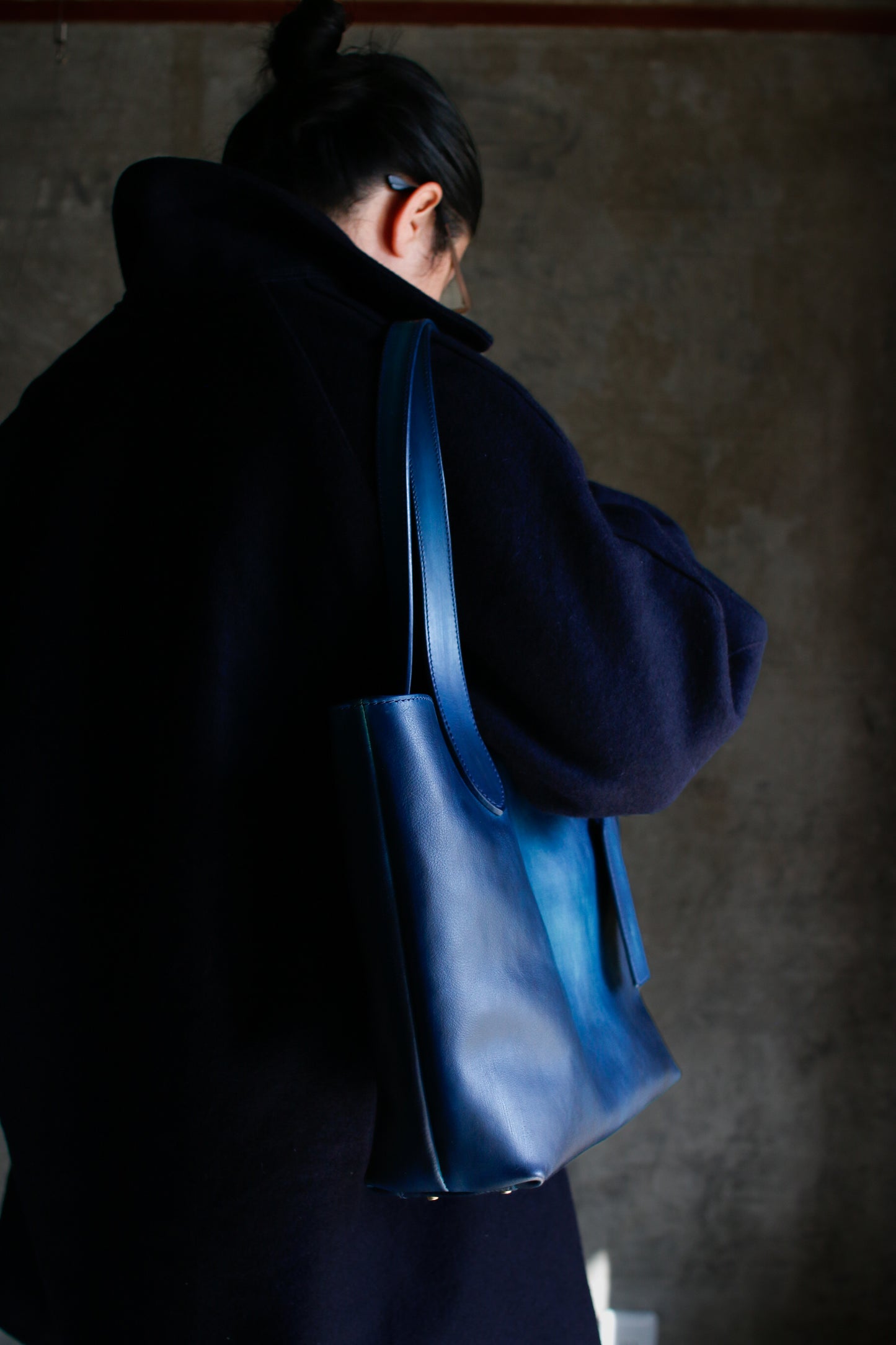 【オーダー】ハンドダイブルーのトートバッグ