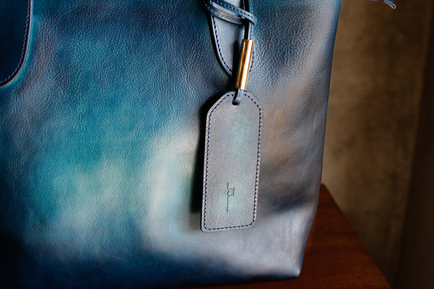 【オーダー】ハンドダイブルーのトートバッグ