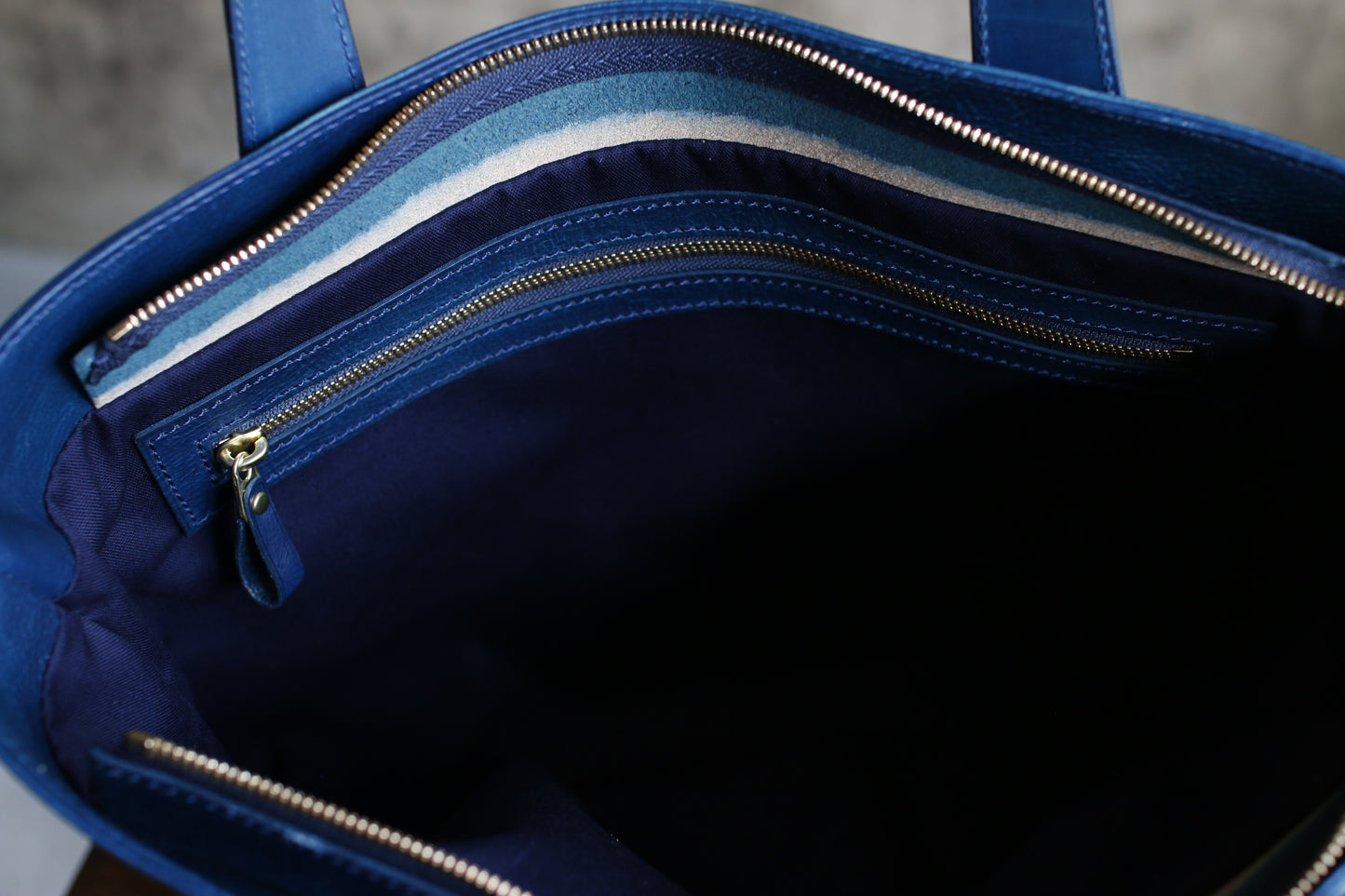 【オーダー】ハンドダイブルーのトートバッグ