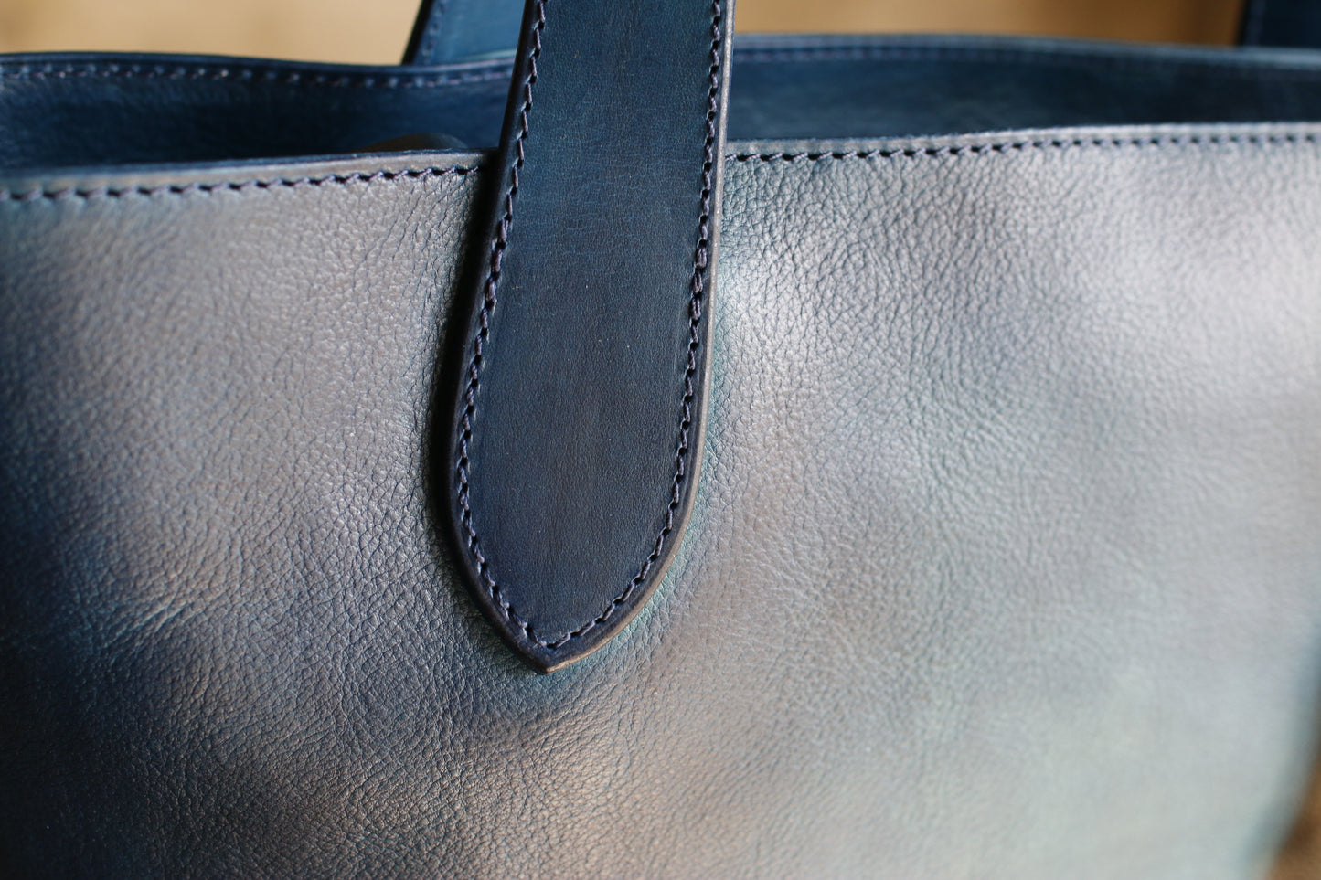 【オーダー】ハンドダイブルーのトートバッグ