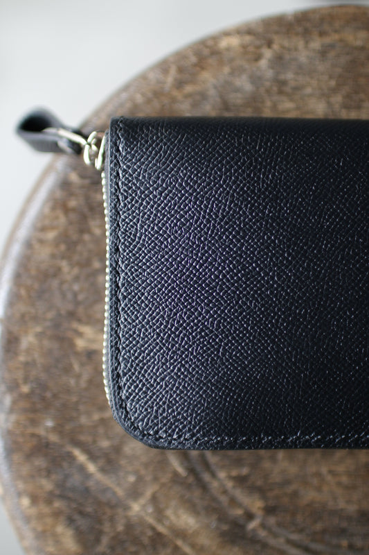 【オーダー】ブラック×イエローの総手縫い長財布