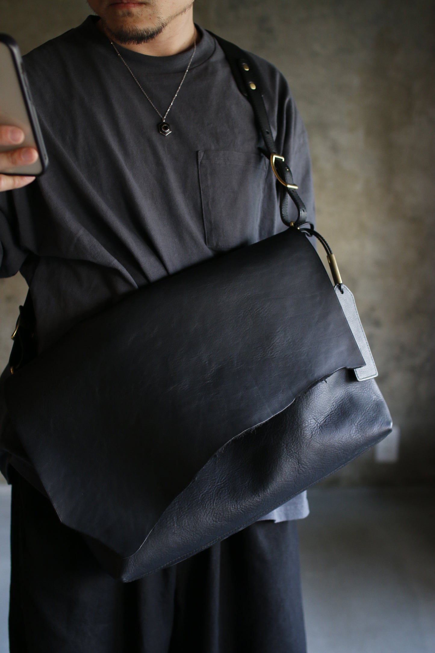 【オーダー】Y様裁ち切りカブセのメッセンジャーバッグ