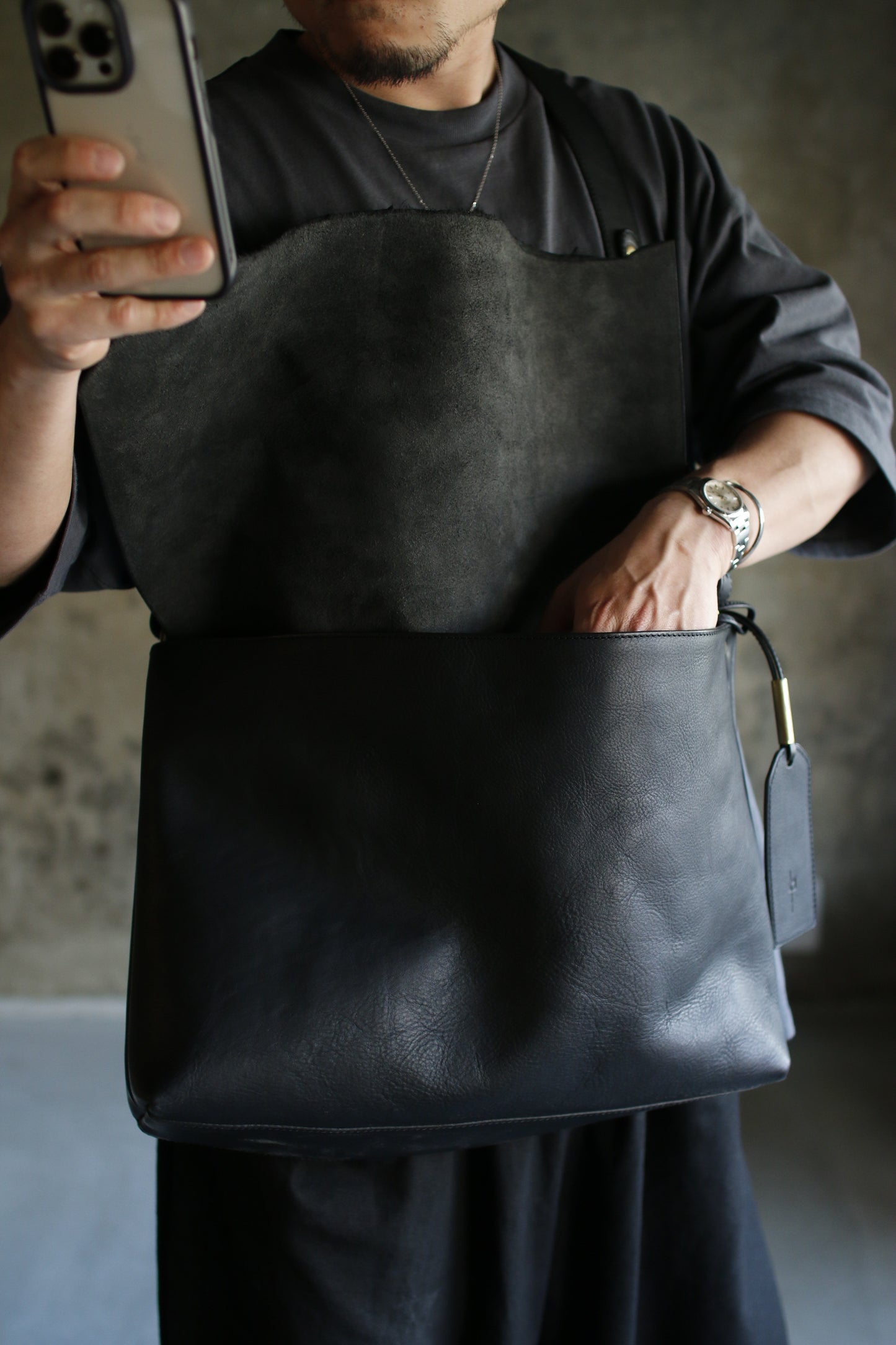 【オーダー】Y様裁ち切りカブセのメッセンジャーバッグ