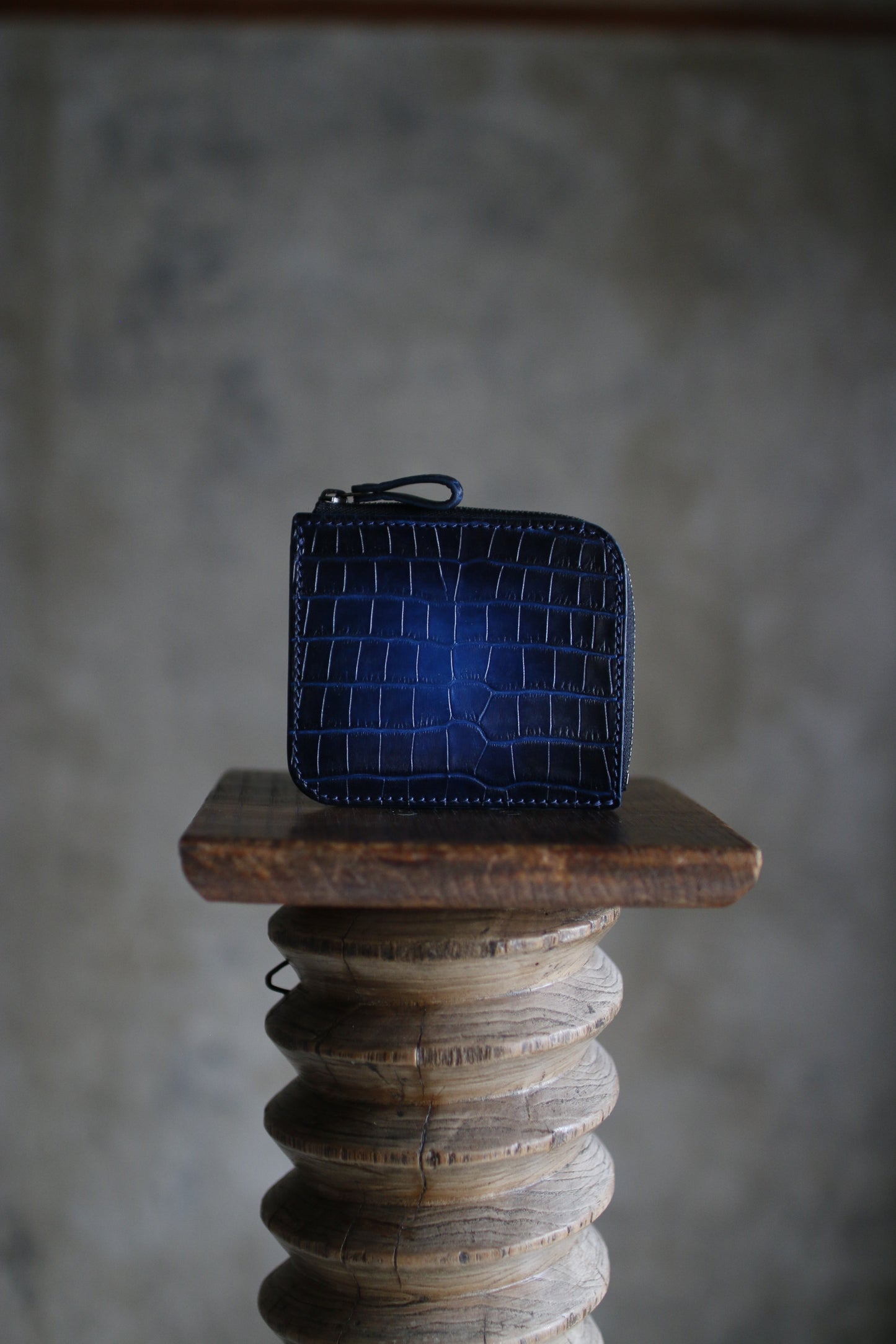 【オーダー】アリゲーターハンドダイL字コンパクト財布