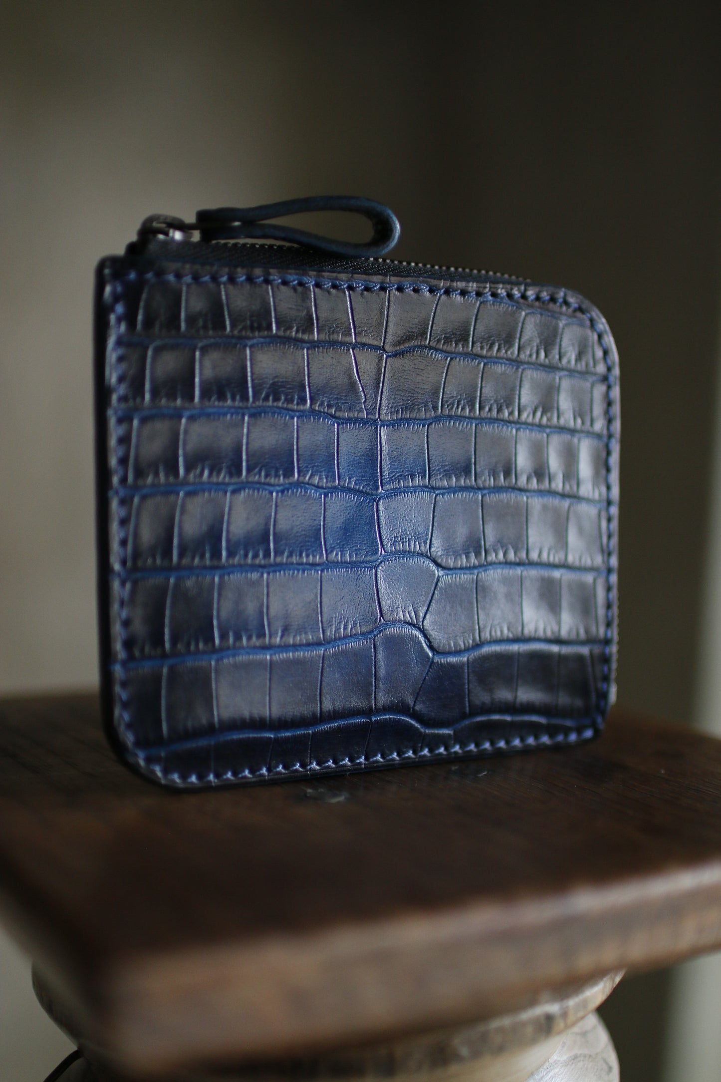 【オーダー】アリゲーターハンドダイL字コンパクト財布