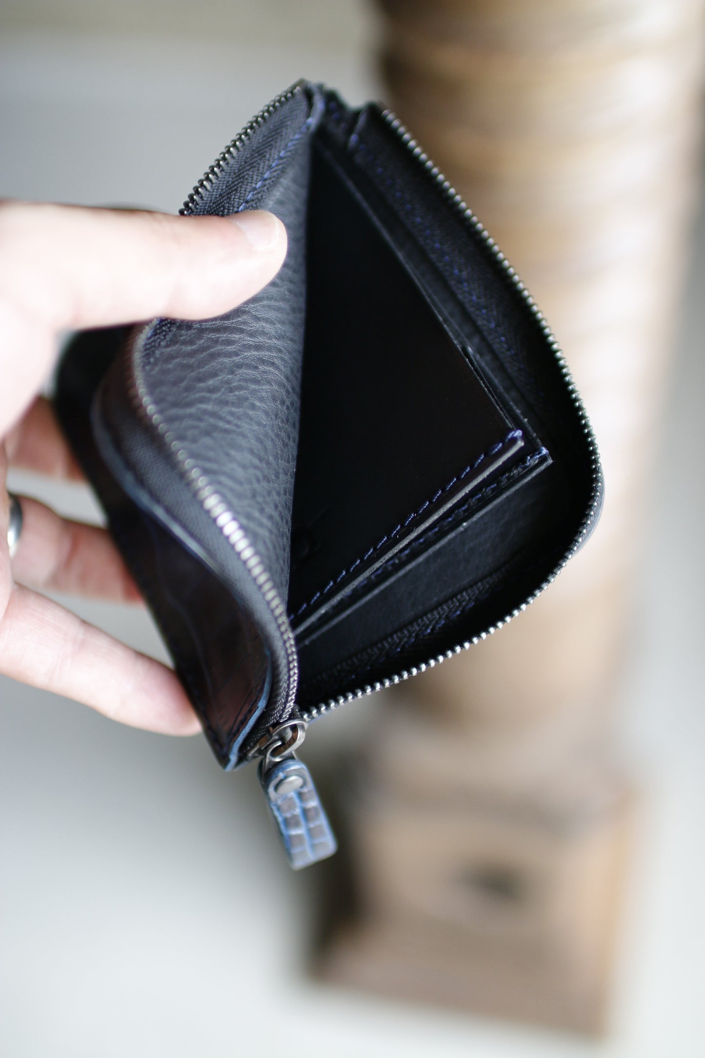 【オーダー】アリゲーターハンドダイL字コンパクト財布