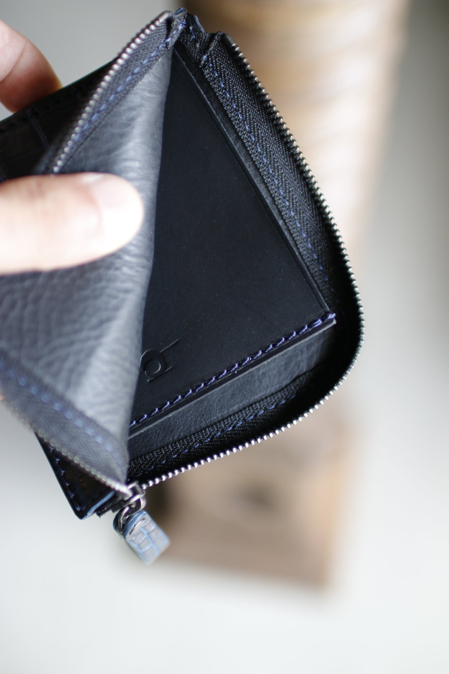 【オーダー】アリゲーターハンドダイL字コンパクト財布