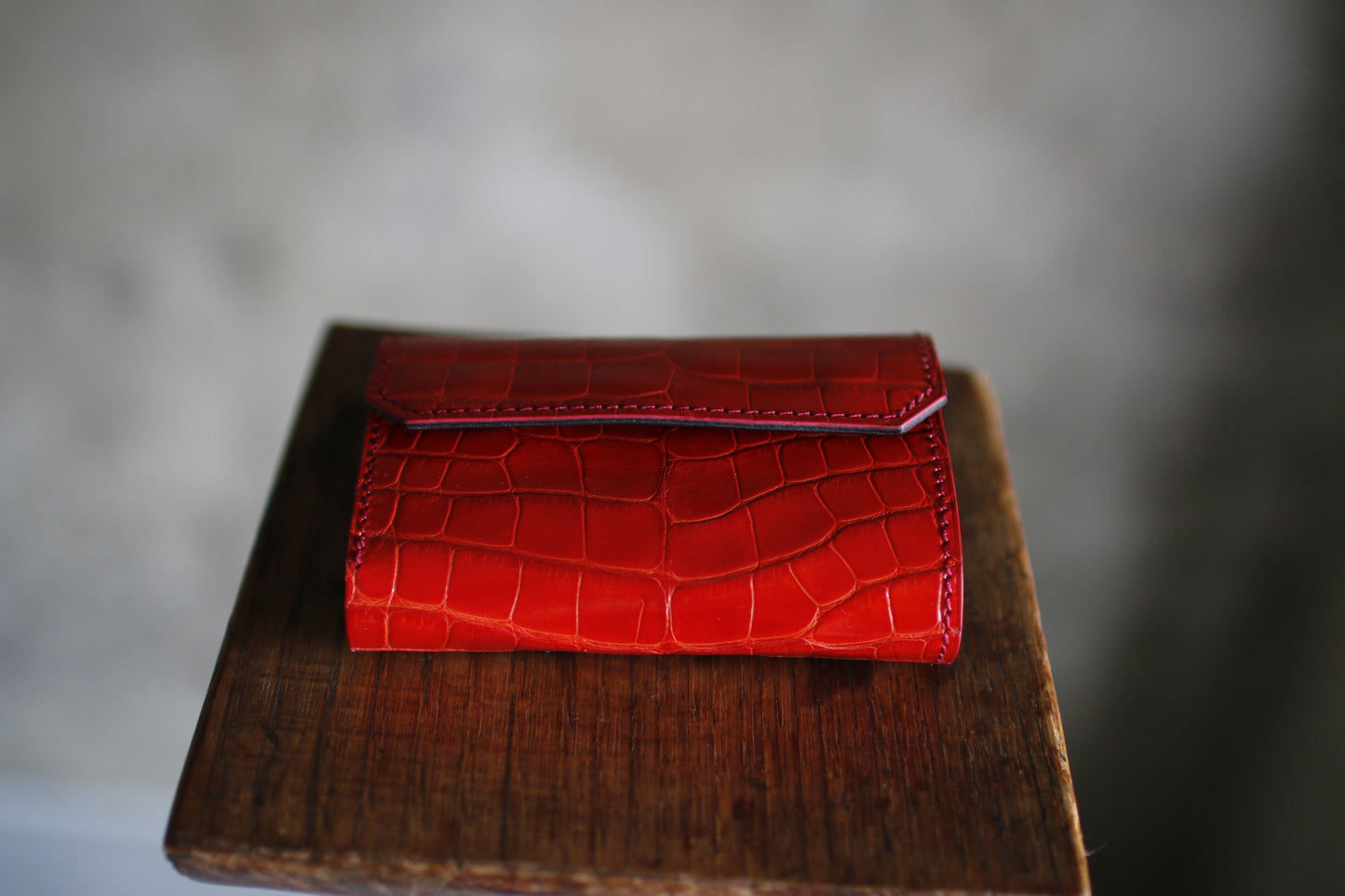 【オーダー】アリゲーターレザーのミディアムウォレット
