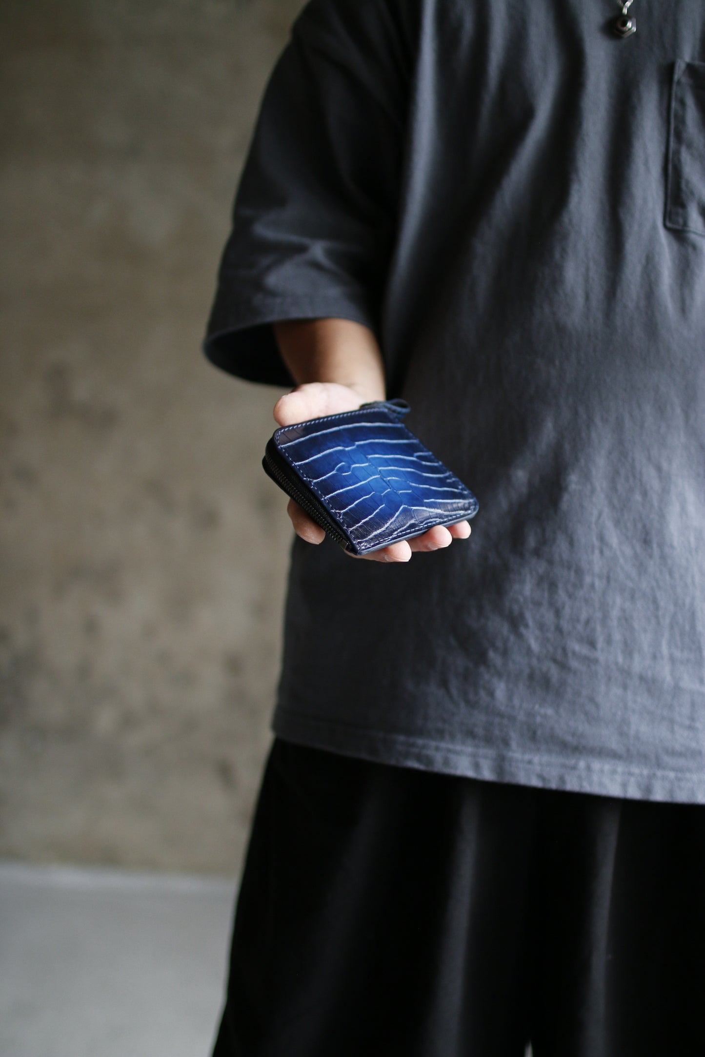 【オーダー】アリゲーターハンドダイL字コンパクト財布