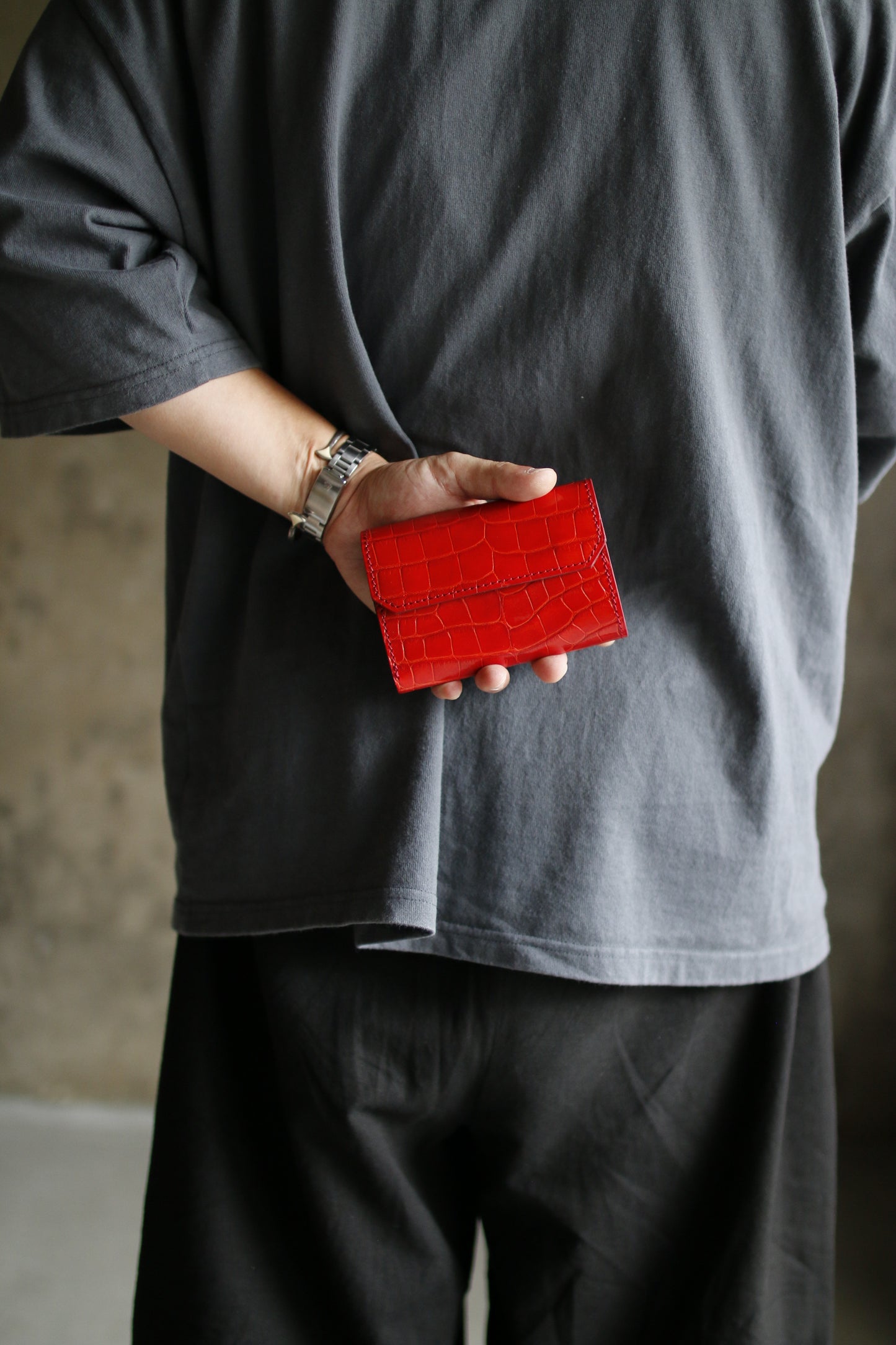 【オーダー】アリゲーターレザーのミディアムウォレット