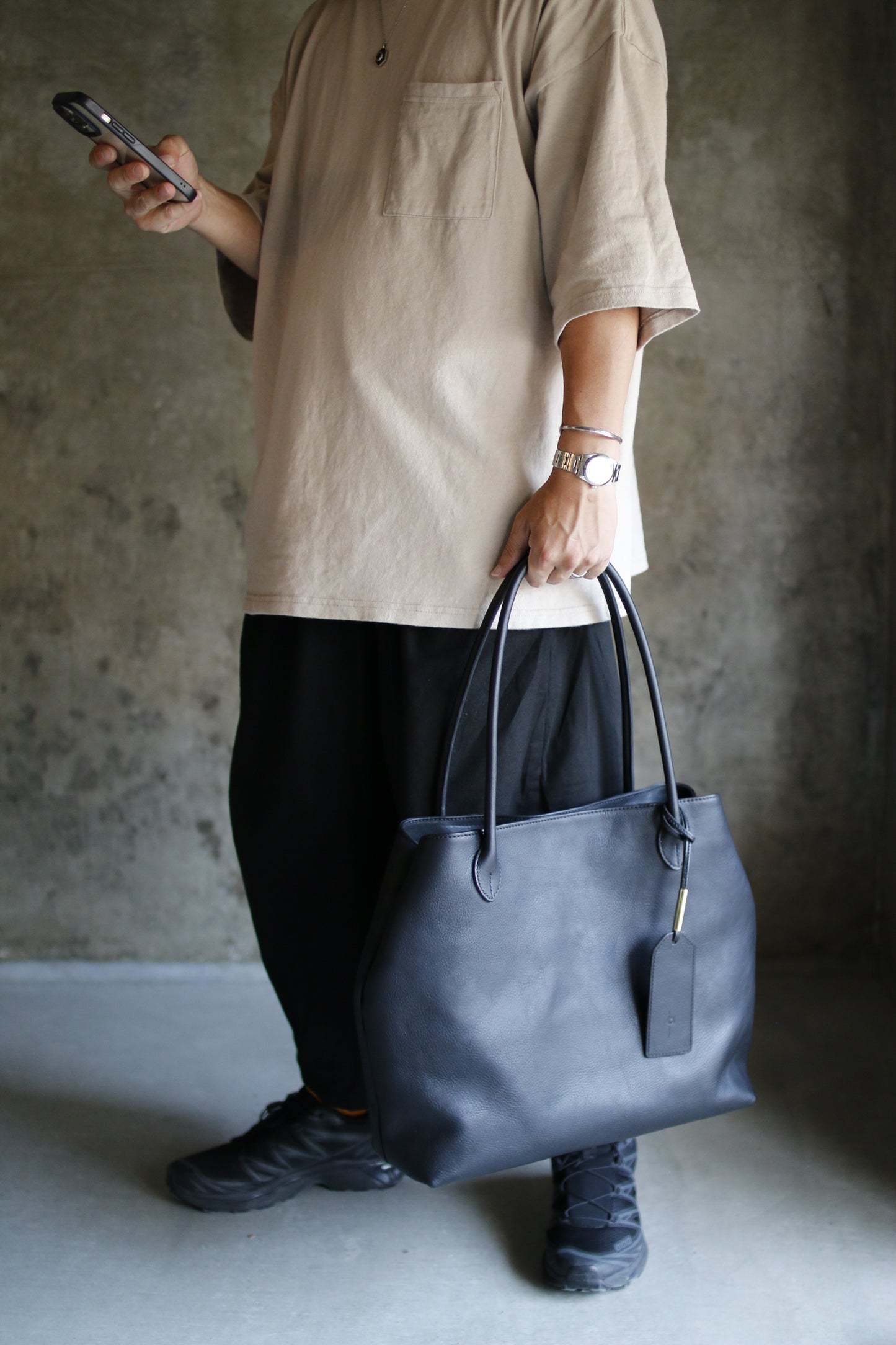 【オーダー】仕立て持ち手が美しいトートバッグ