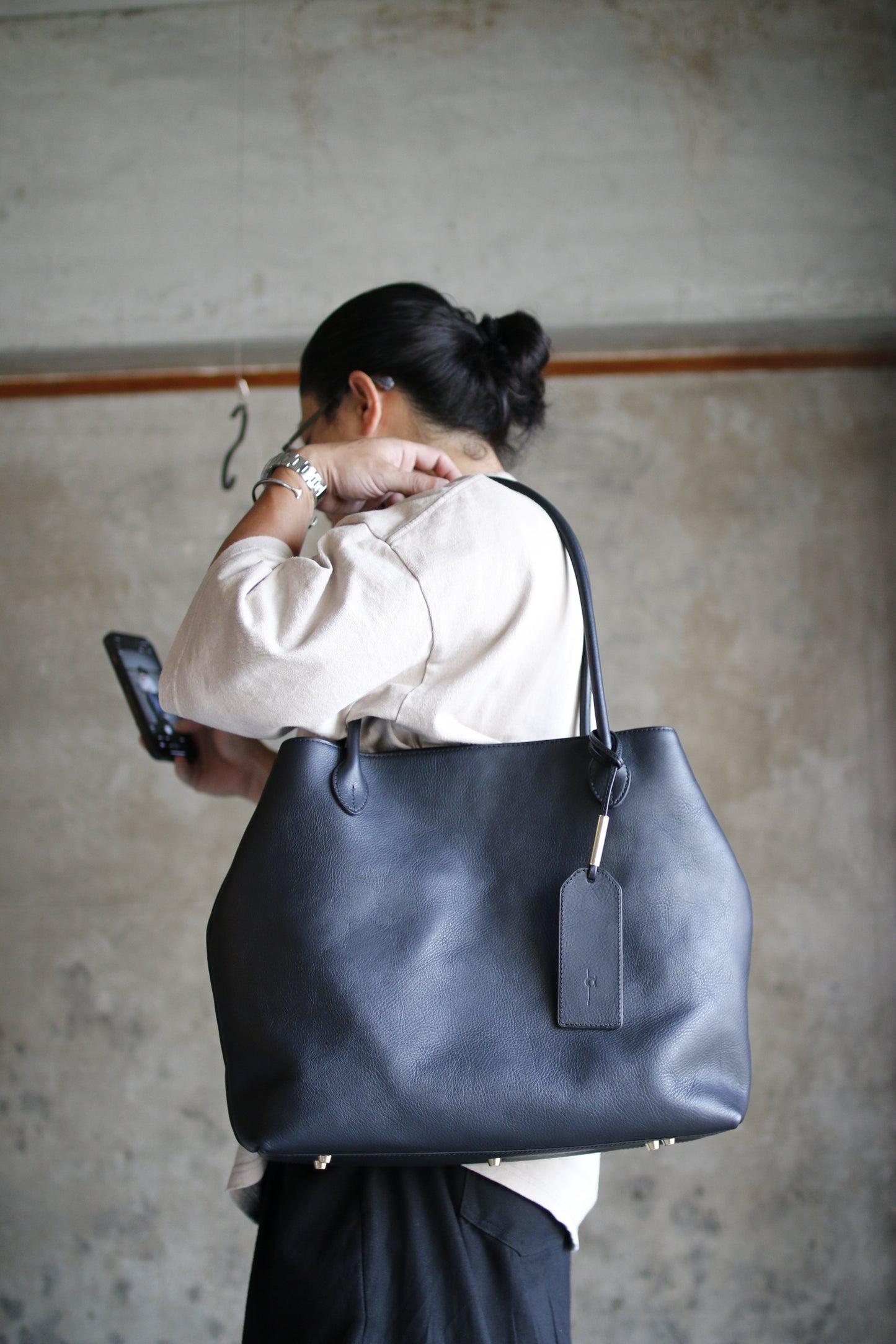 【オーダー】仕立て持ち手が美しいトートバッグ