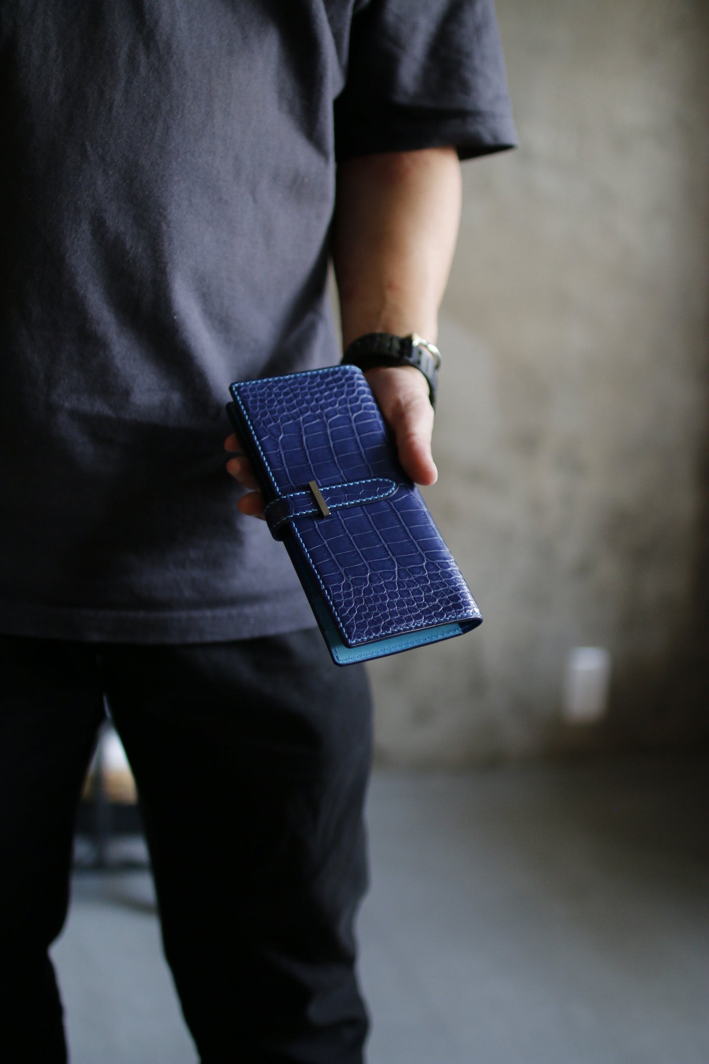 【オーダー】アリゲーター長財布ベルト差込み※総手縫い