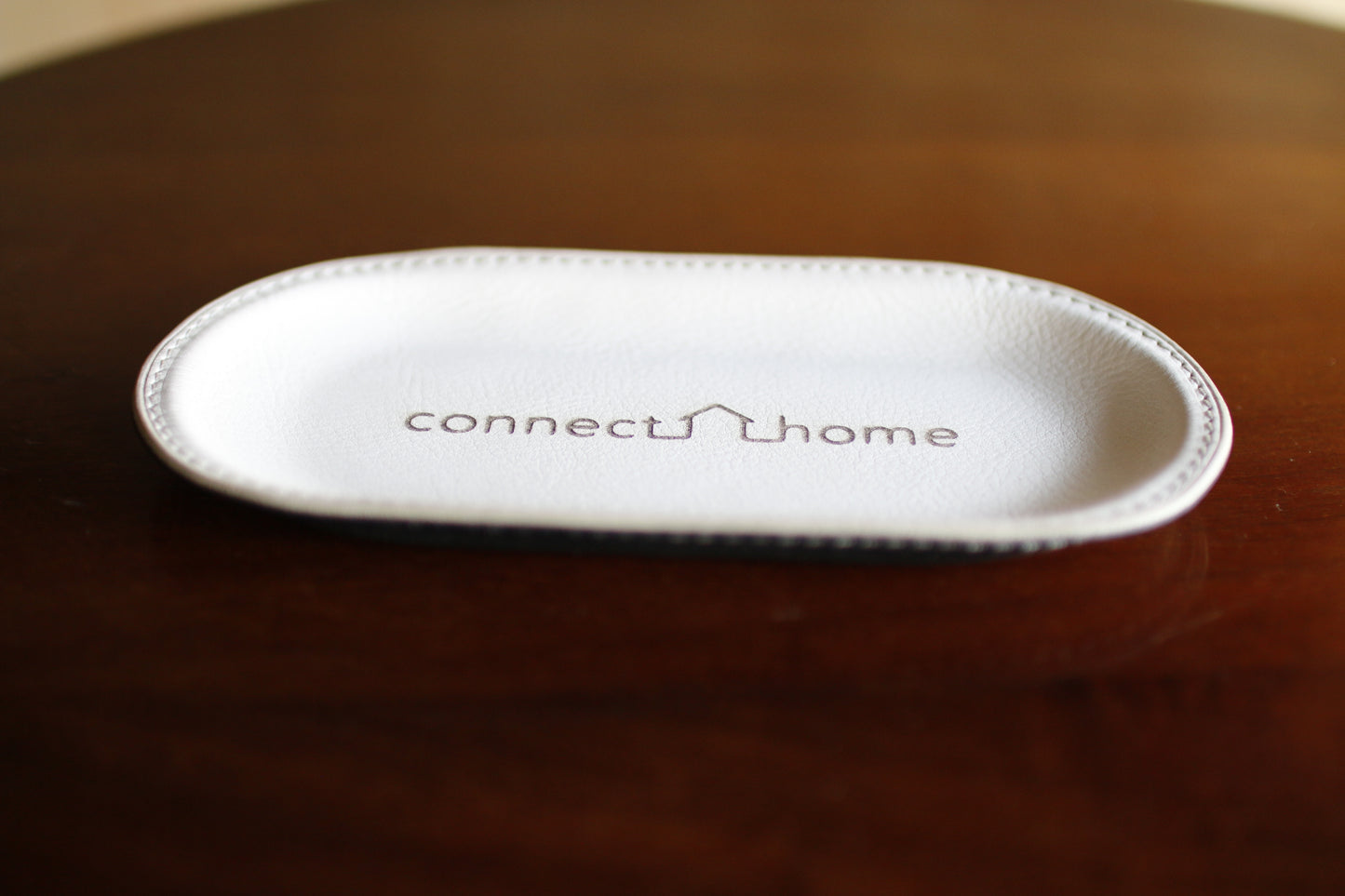 【オーダー】レザーの質感を感じるキャッシュトレイ※レーザー加工ロゴver.