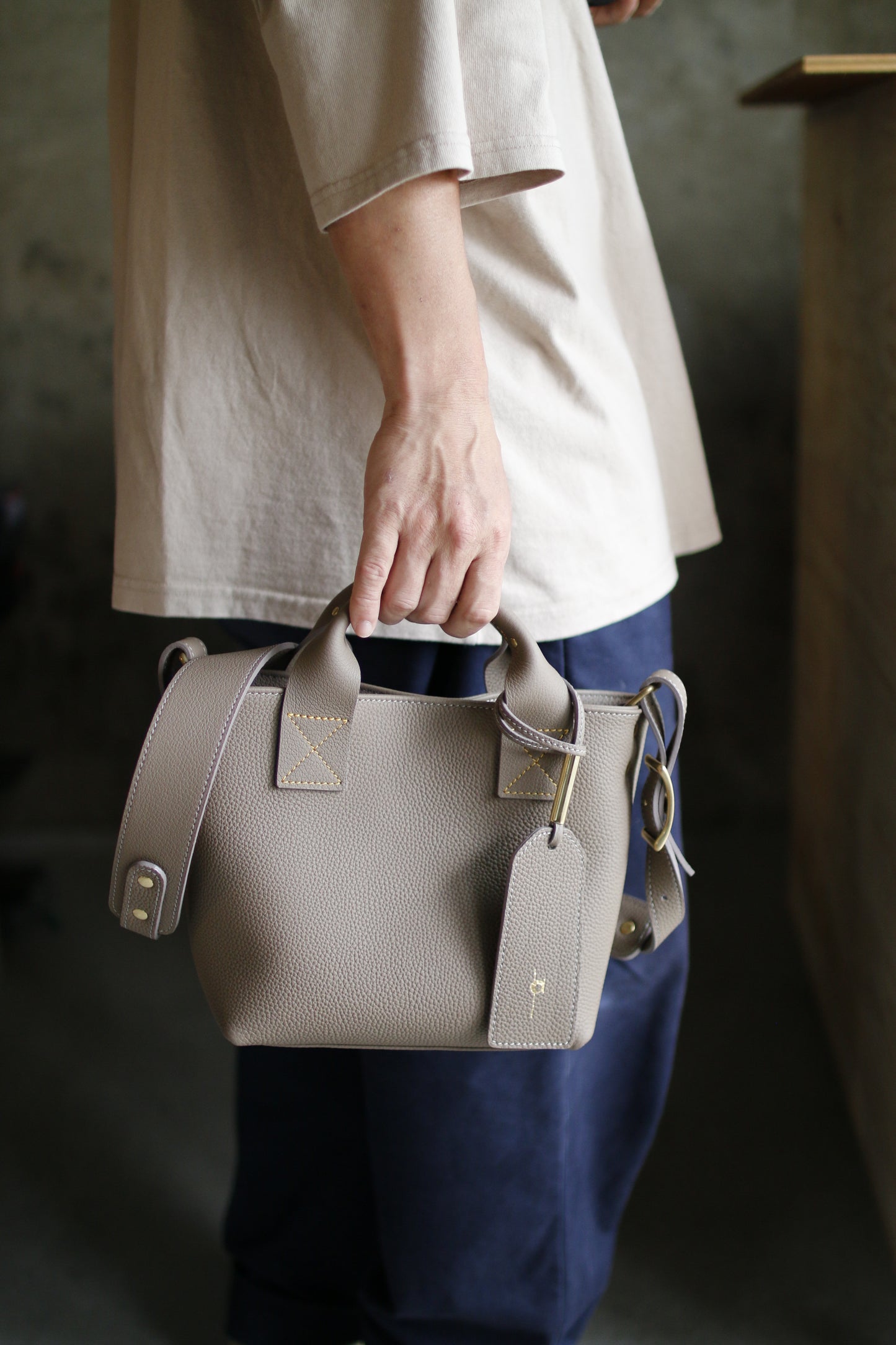 【オーダー】シュランケンカーフ仕立てのミニトート