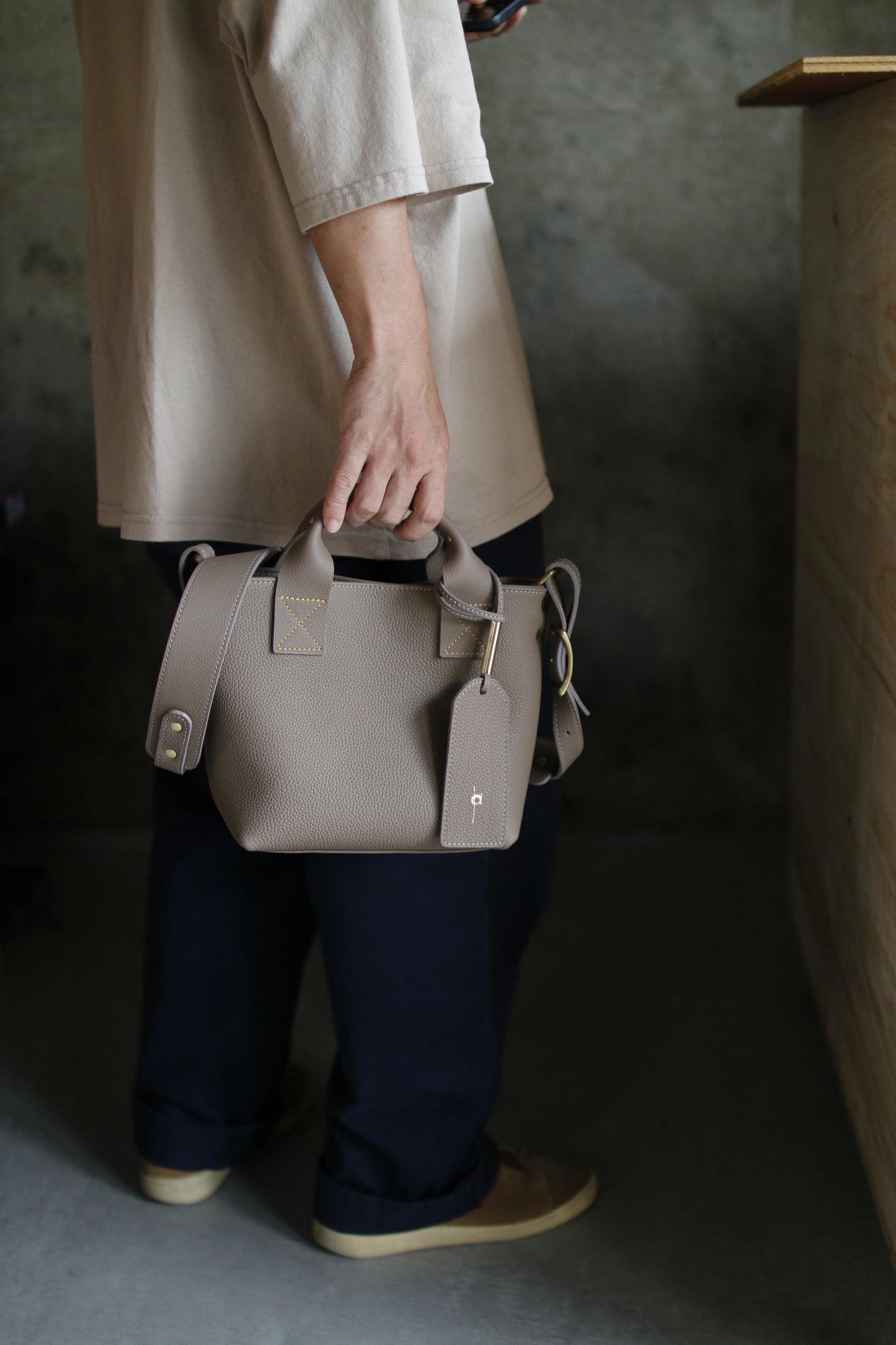 【オーダー】シュランケンカーフ仕立てのミニトート