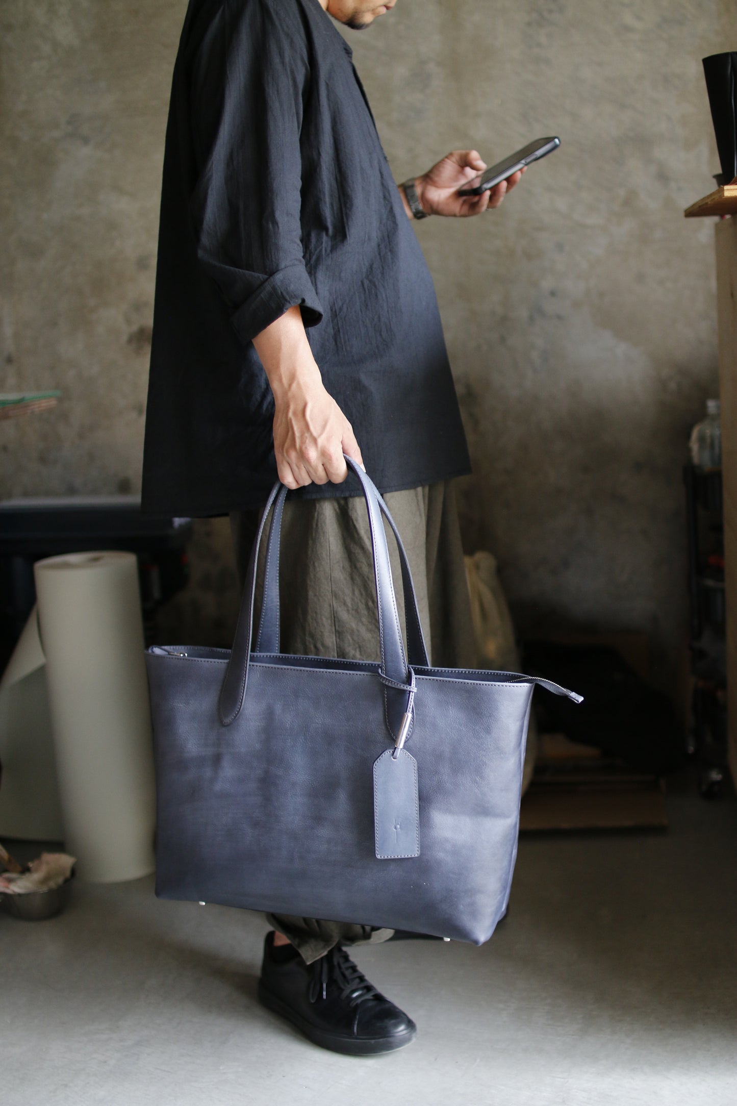 【オーダー】Bespokeハンドダイグレーのトートバッグ